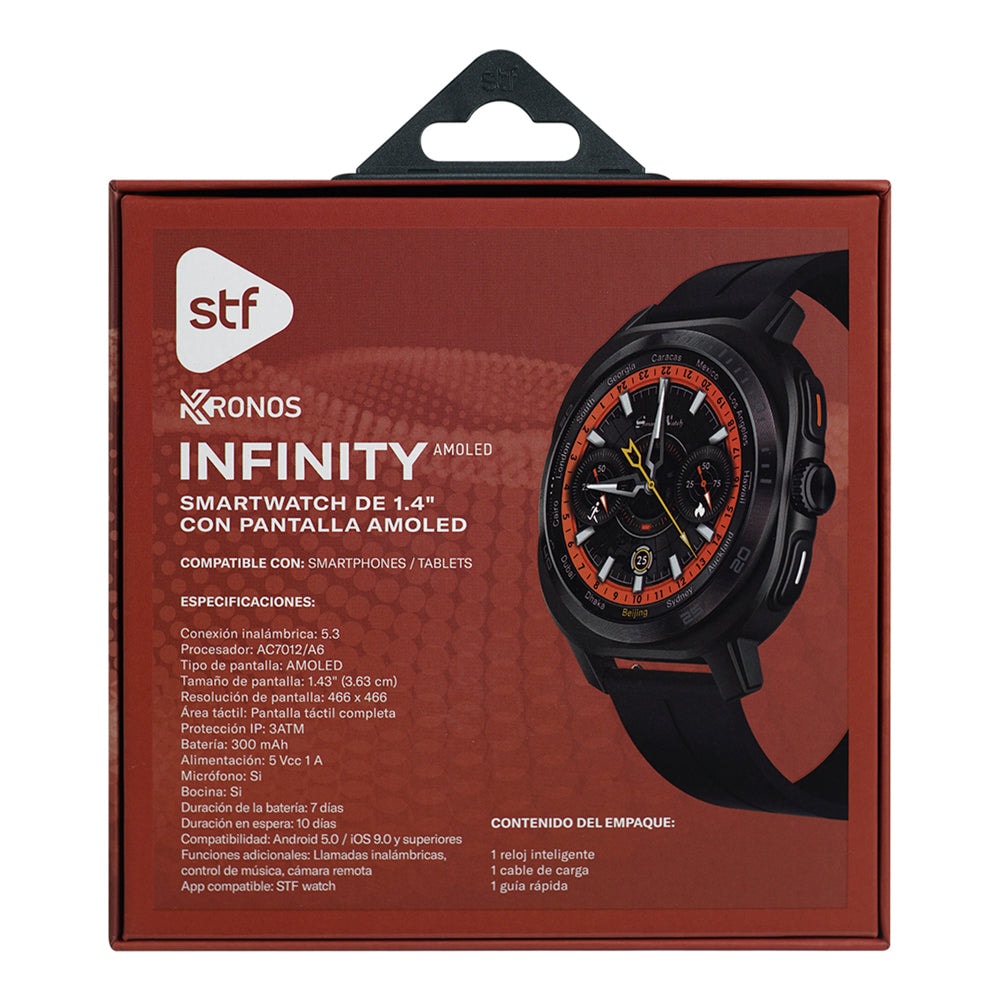 Smartwatch Reloj Kronos Infinity STF Pantalla Amoled 1.43" Resistencia al agua 3 ATM — imagen 13