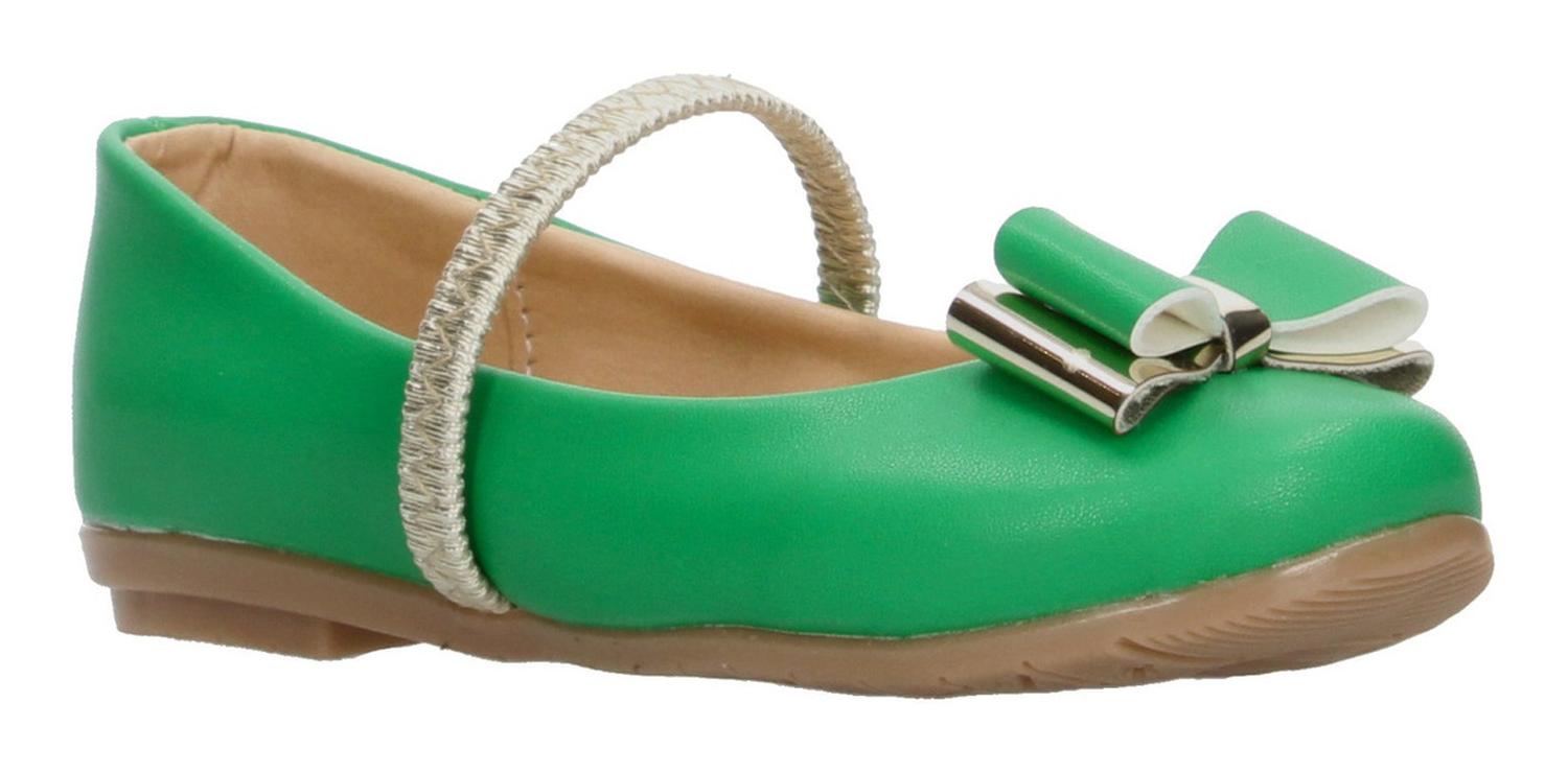 Flats Niña Lady Lorens Verde Casual Infantil T15-22 — imagen 4