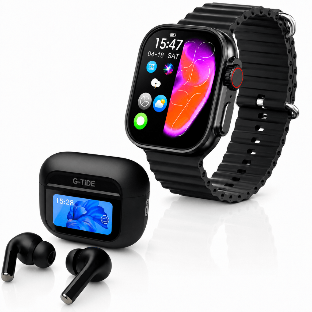 Smartwatch Microwear Ultra 5 U5 + Audífonos G‑TIDE Future Pod — imagen 2