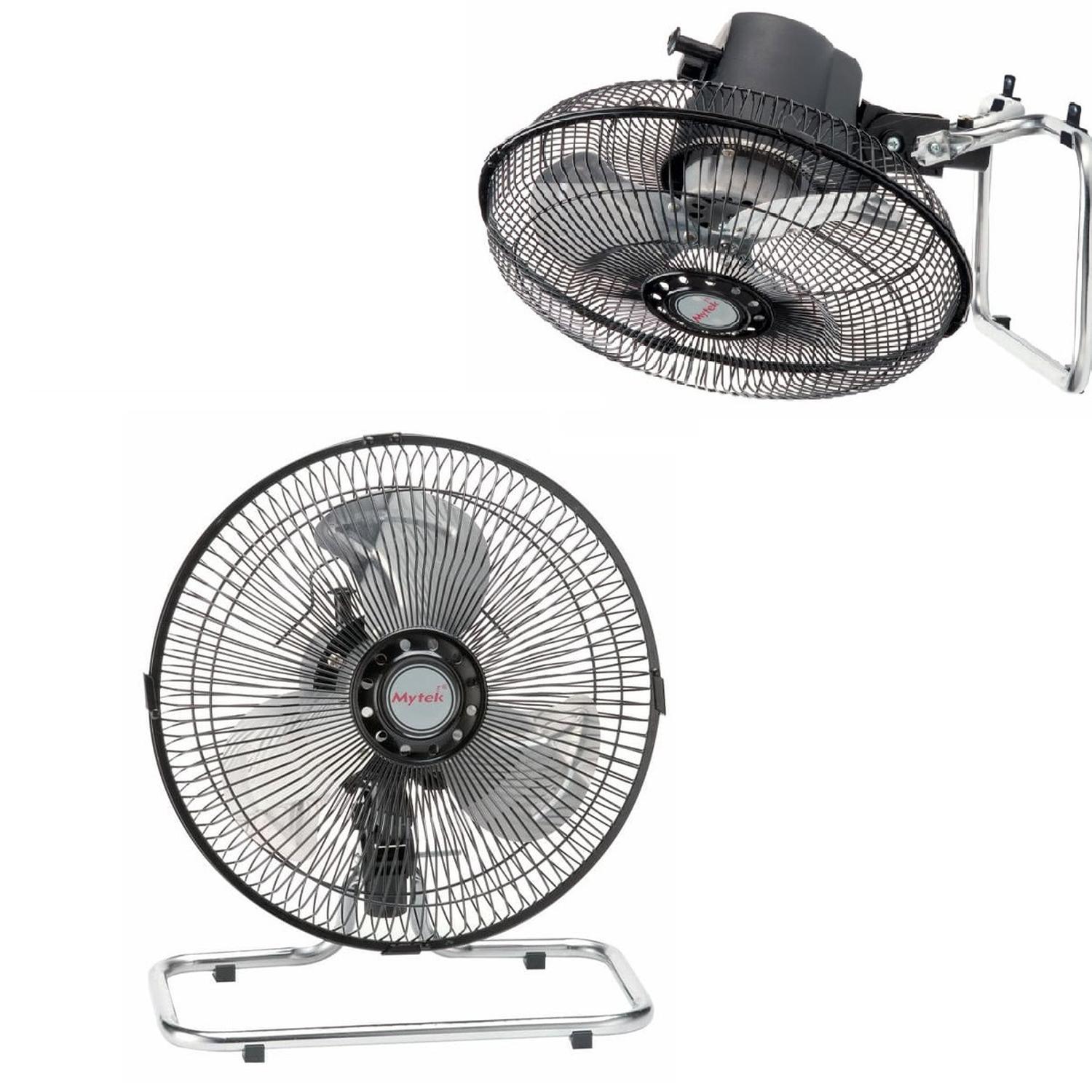 Ventilador Piso Pared Mytek 3357 10 Pulg 3 Vel Metal 25.4cm — imagen 1