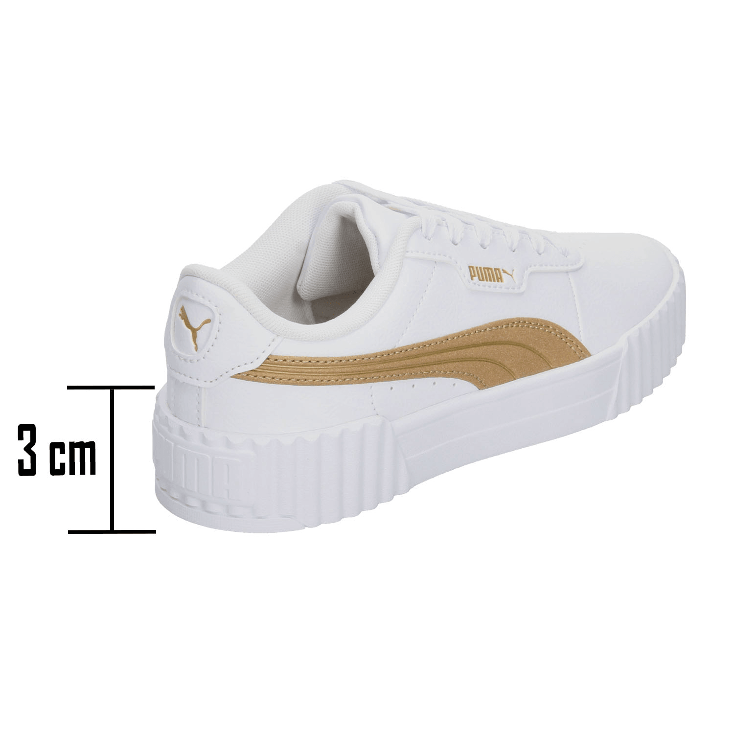 Tenis Dama Puma Carina 3.0 Aqua Metallics Blanco Casual Mujer — imagen 4