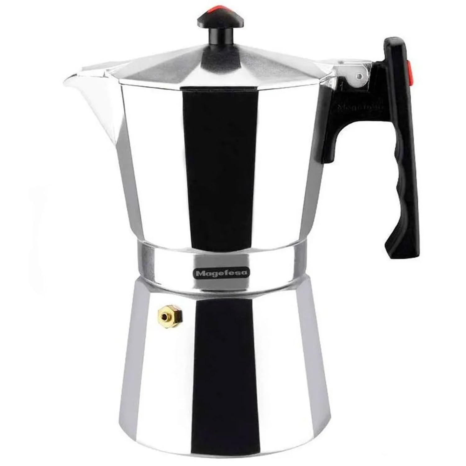 Cafetera Tetera Italiana Magefesa Colombia 9 Tazas Plata — imagen 1