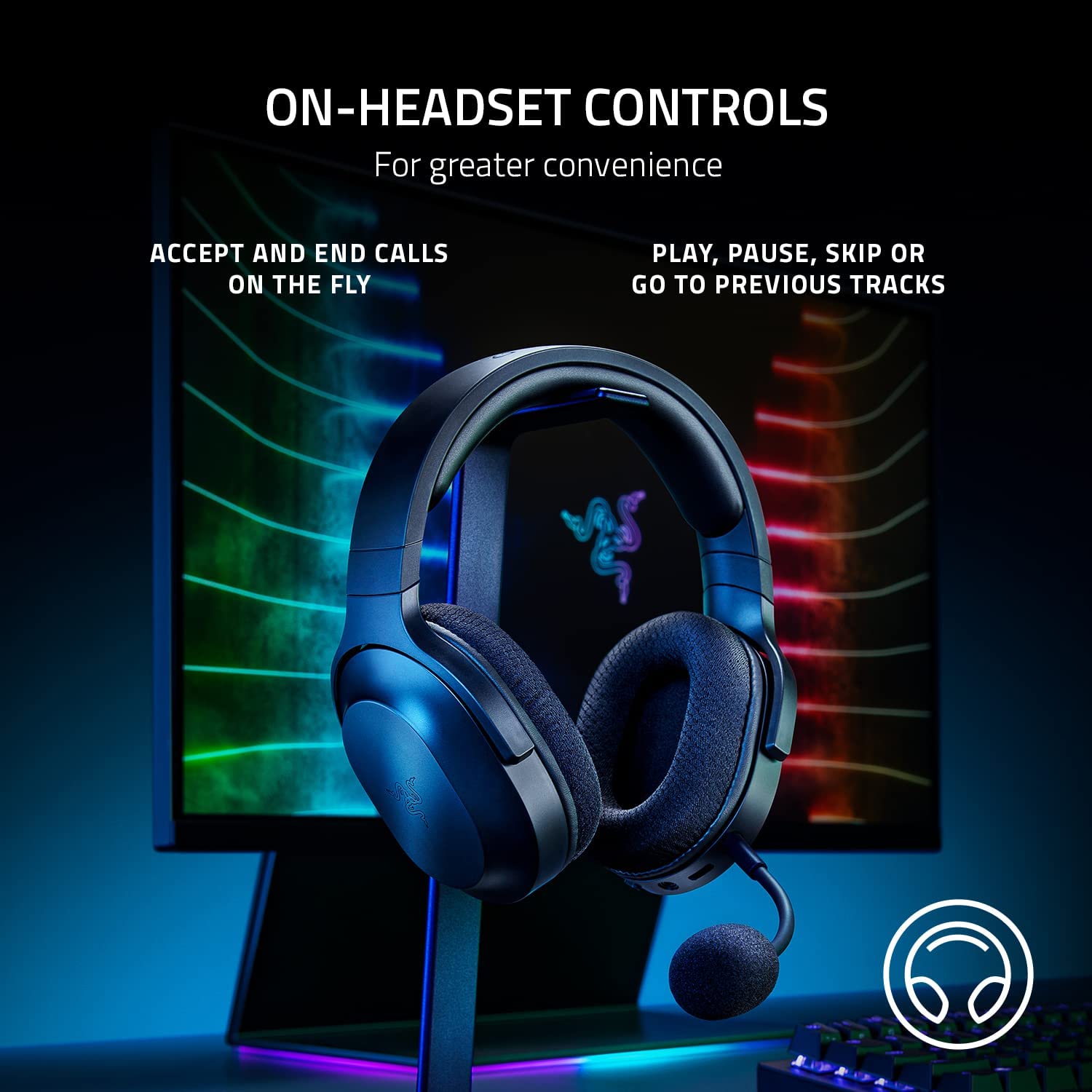Audífonos Inalámbricos Razer Barracuda X (Negro) - XBOX / PlayStation / Nintendo SWITCH / PC / Móvil — imagen 4