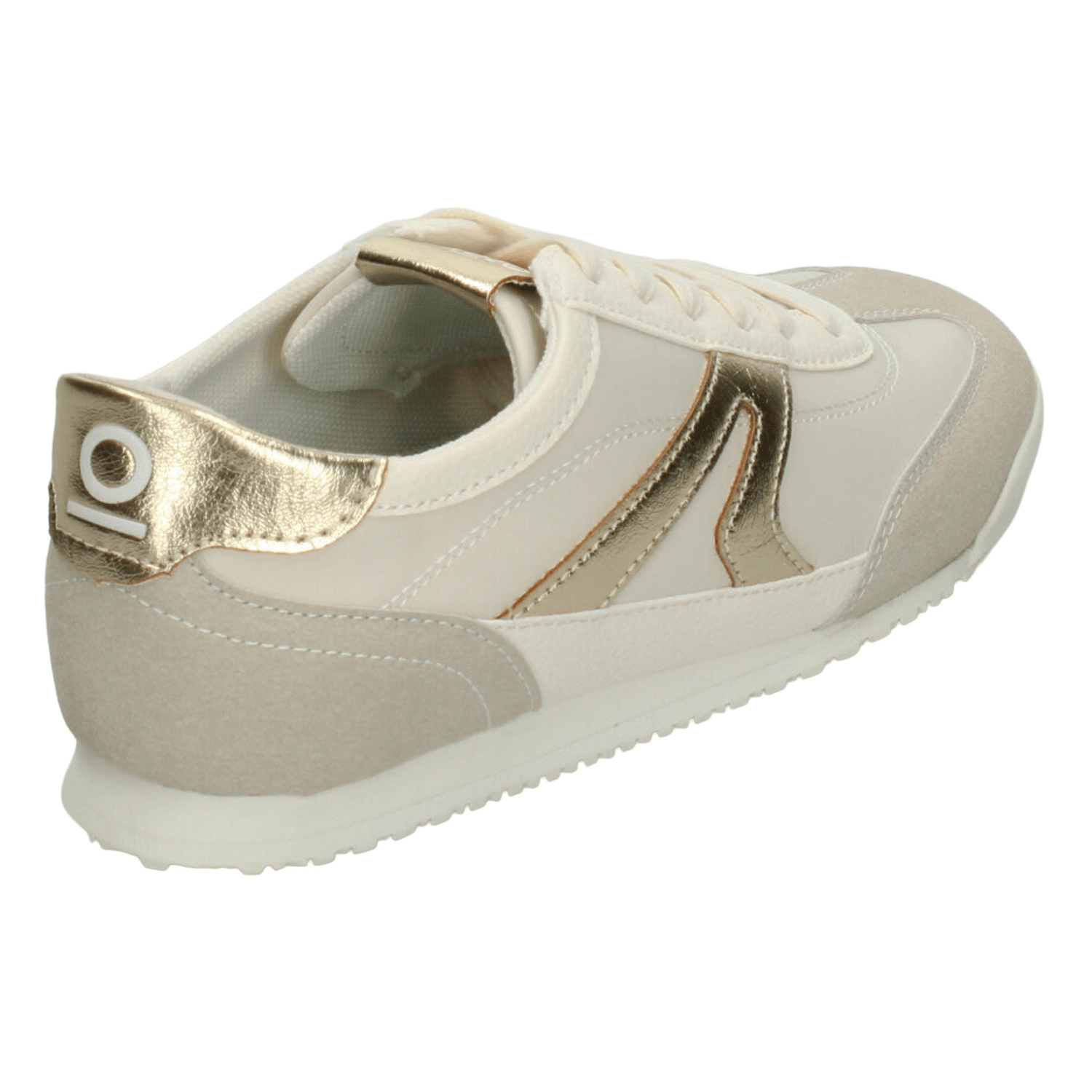 Tenis Ozono Dama Casual Beige Dorado Mujer — imagen 3