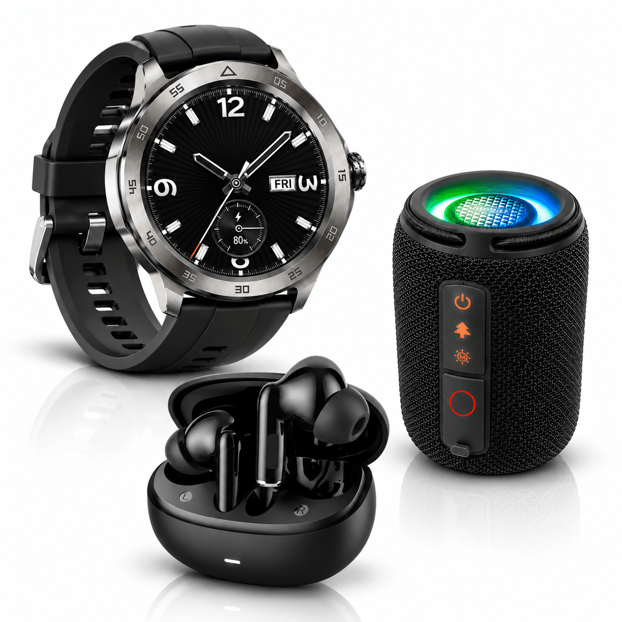 AUDIFONOS G-TIDE L42 (NEGRO) + SMARWATCH HONOR CHOICE 2 EPIC AMOLED + BOCINA G-TIDE SV30 (NEGRO) — imagen 2