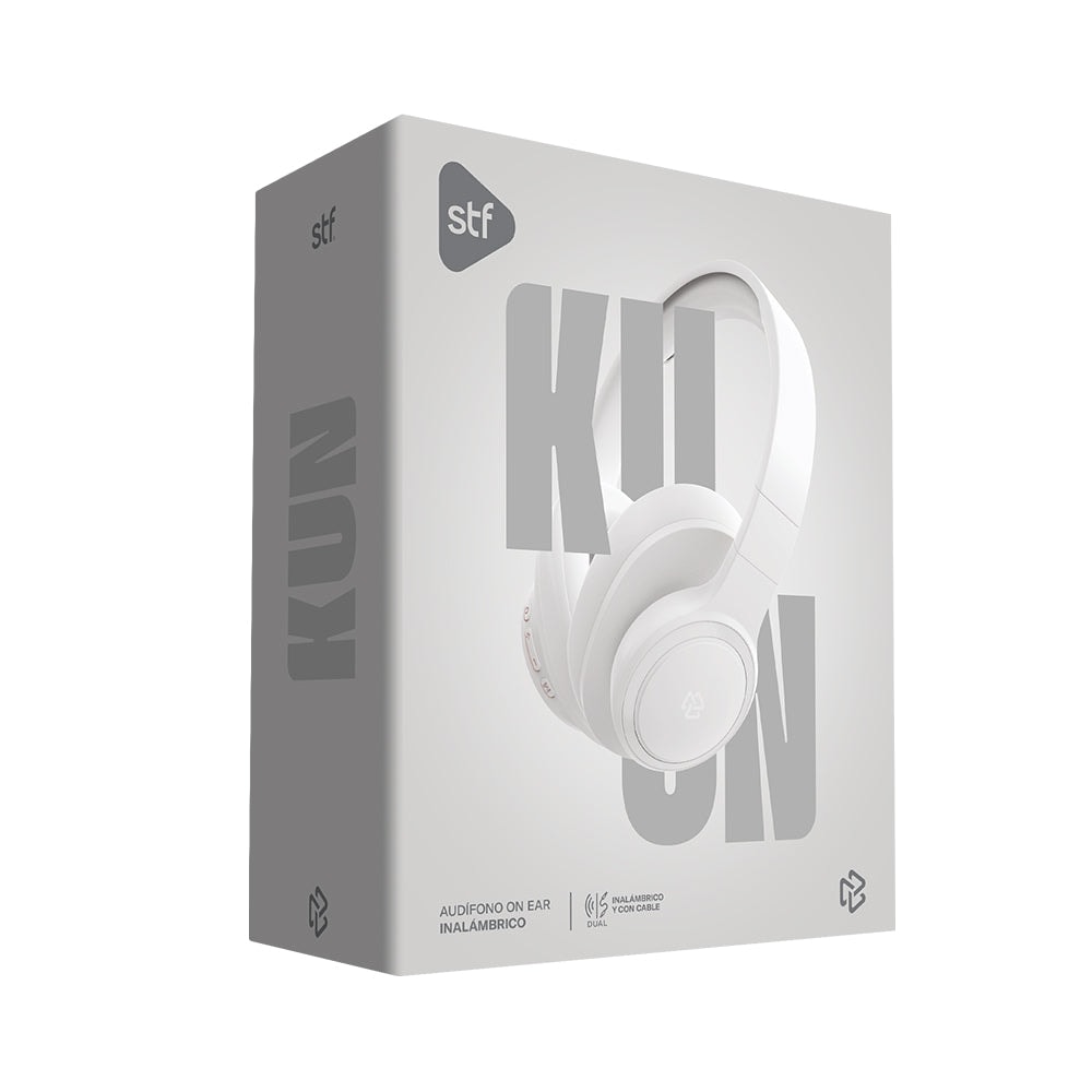 Audífonos inalámbricos On Ear Kun STF 7hrs Uso Blanco — imagen 6