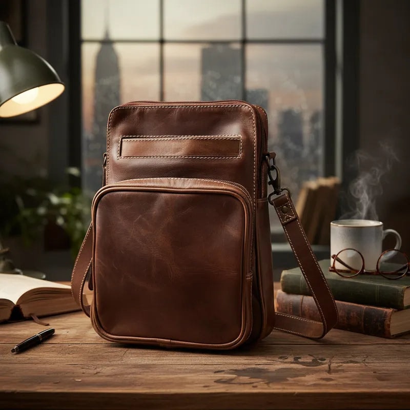 Maletin Pechera De Piel Legitima Genuina Para Hombre Aldo — imagen 3