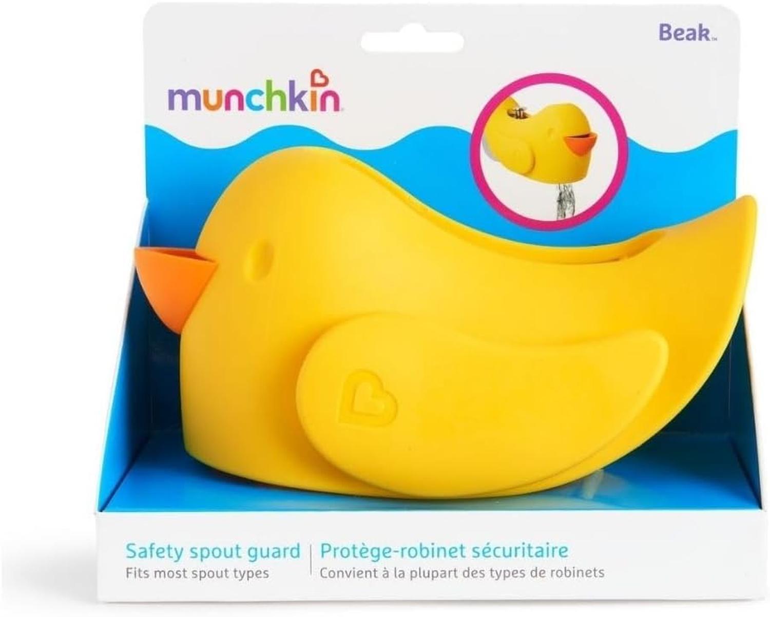 Protector De Llave De Agua Baño Pato Munchkin Goma Beak Amarillo Juguete Baño Animales — imagen 1