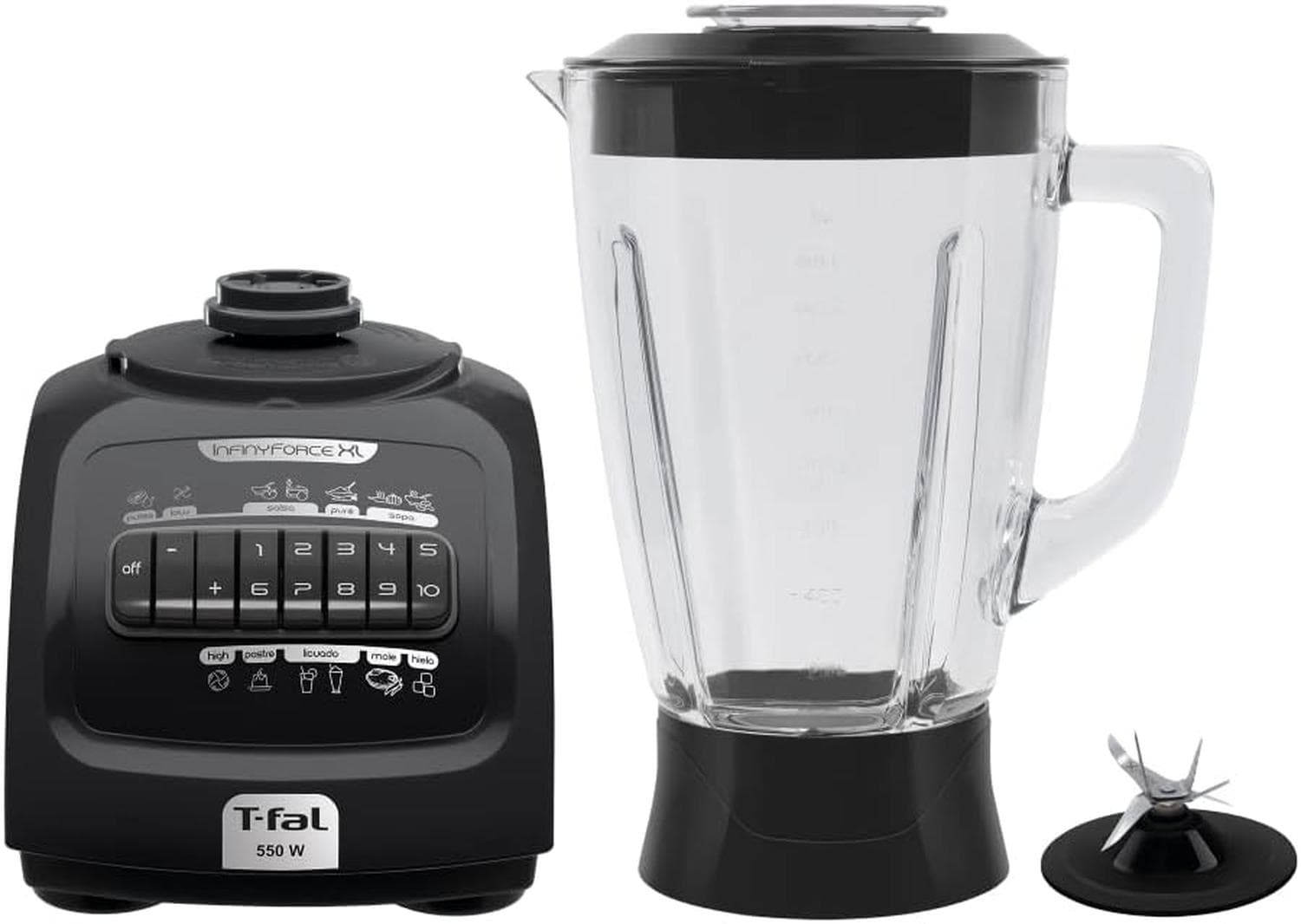 LICUADORA TFAL LN8208MX INFINYFORCE XL 10VEL VIDRIO — imagen 2