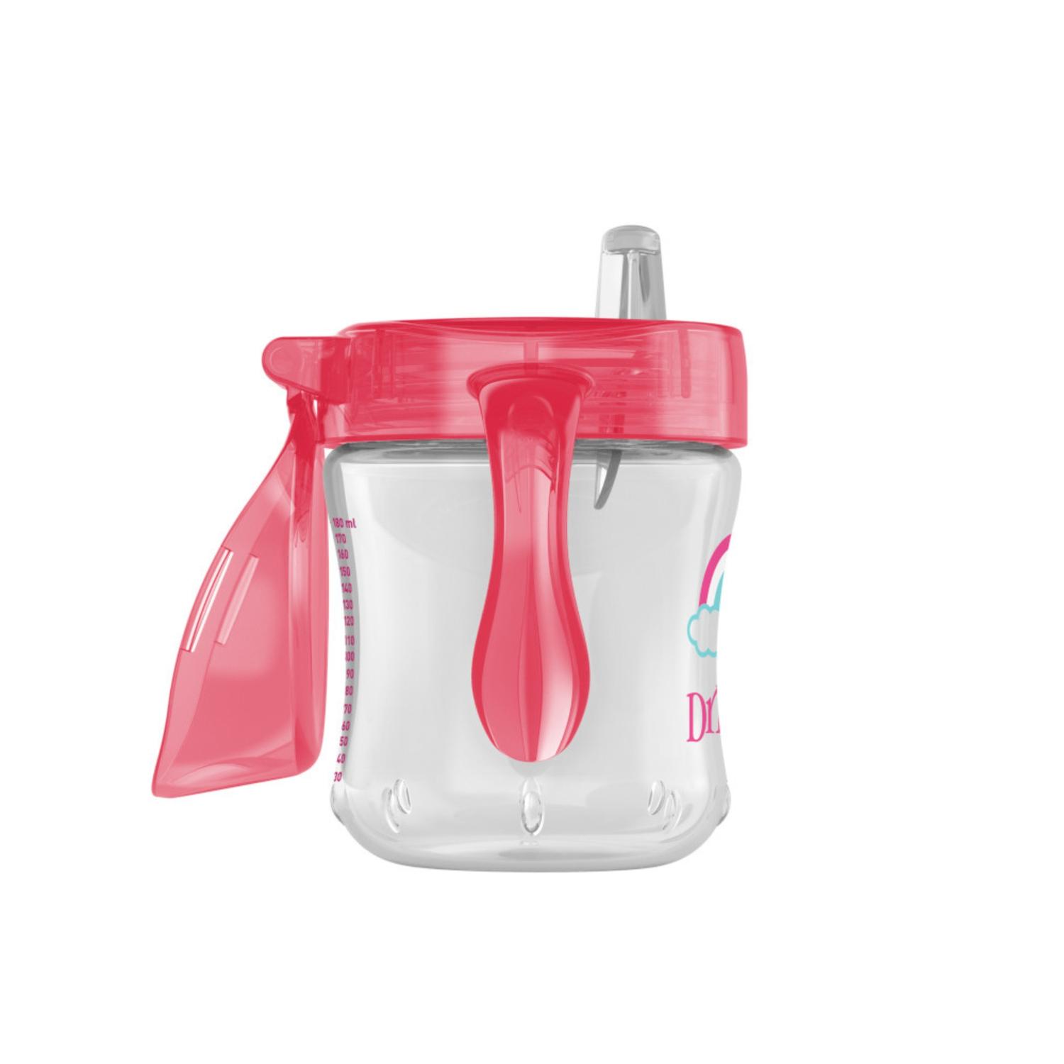Pack 2 termos entrenadores 6oz boquilla suave rosa Dr Browns — imagen 5