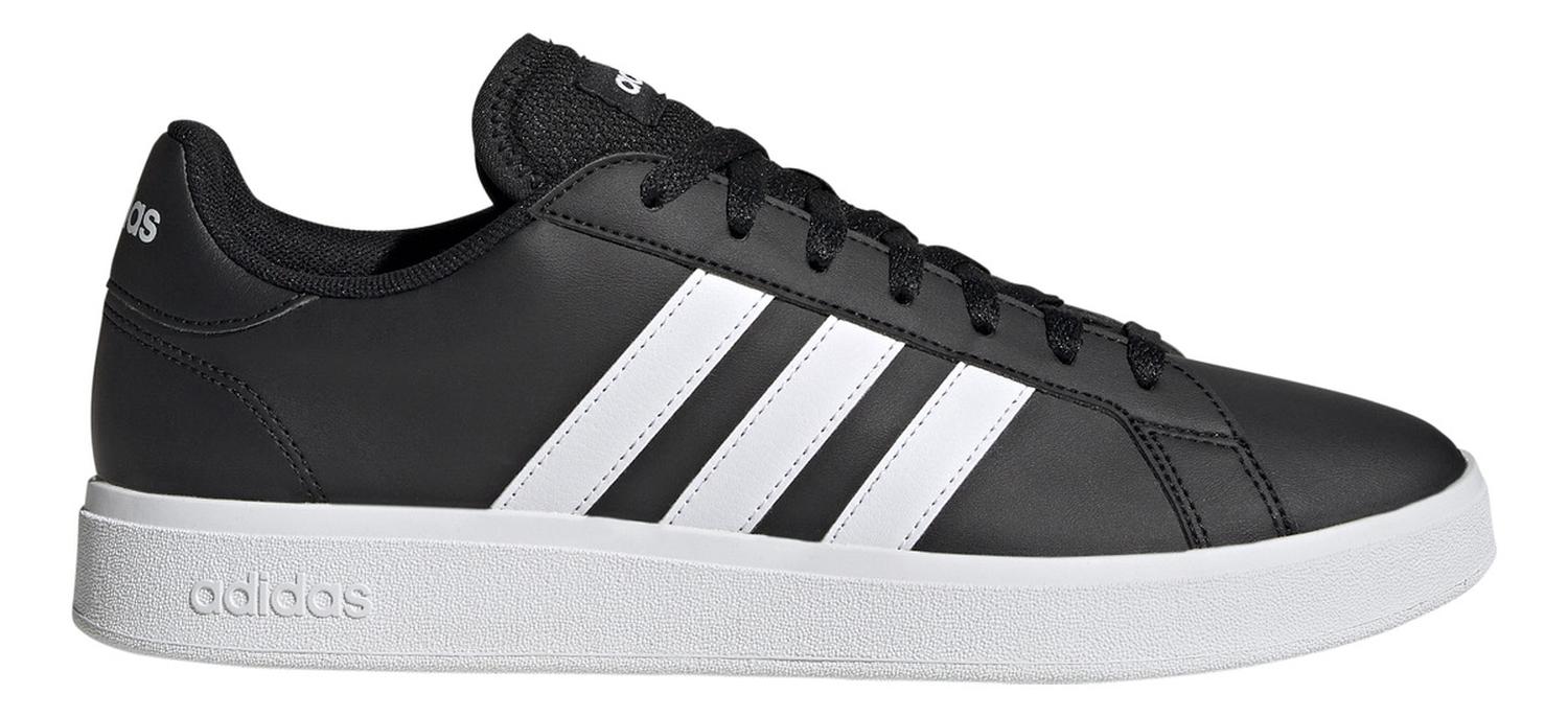 Tenis Grand Court adidas Color Negro Con Blanco Para Hombre — imagen 2