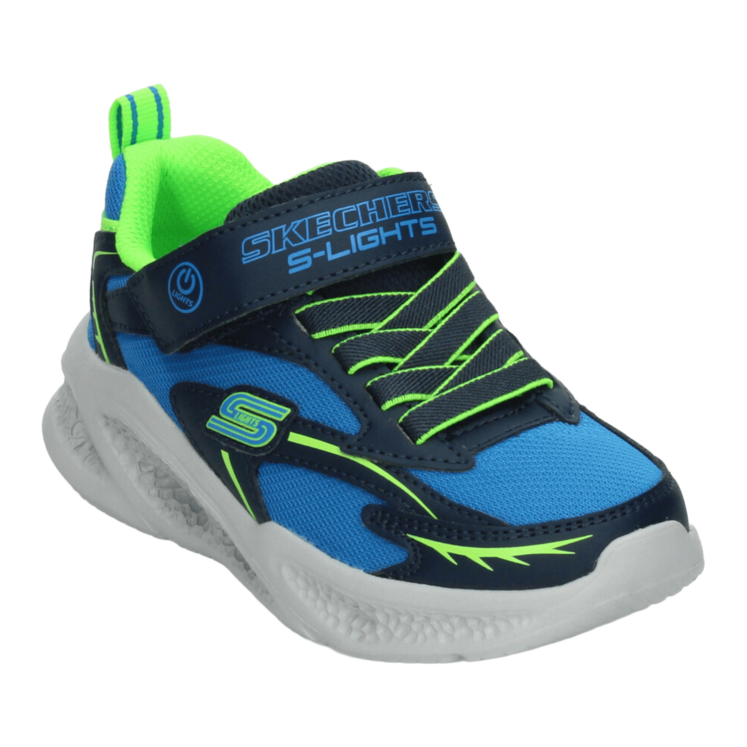 Tenis Skechers S-Lights Niño Deportivo Luz Led Azul Infantil T17-22 — imagen 4