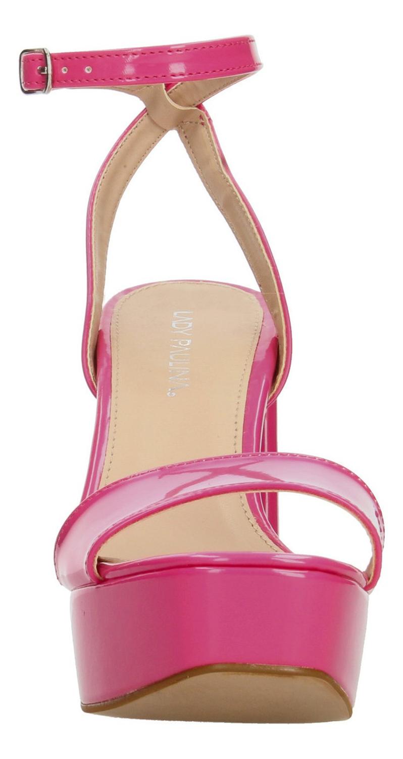 Sandalias Paulina Dama Casual Rosa Fucsia Mujer — imagen 6