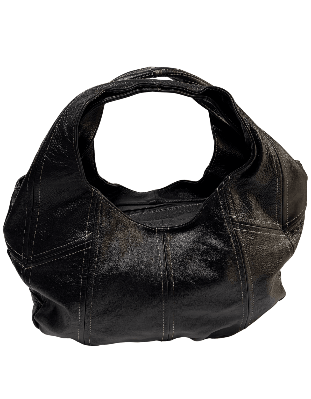 Bolsa Hobo de Piel Negra para Dama Grande JF76 Med — imagen 5