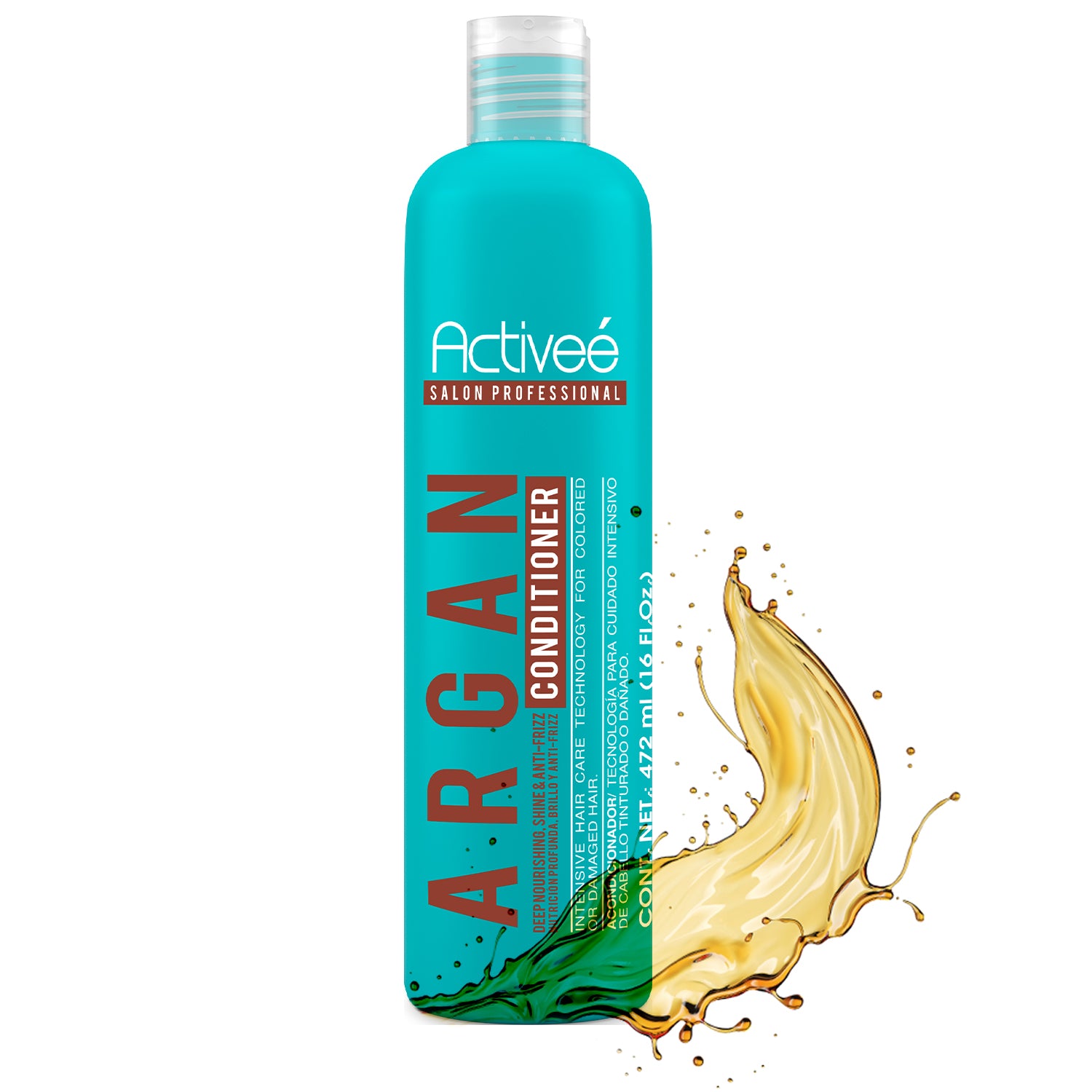 Acondicionador Activee Professional Argan Tecnologia para cuidado Intensivo de Cabello Teñido o Dañado Libre de Sal — imagen 2