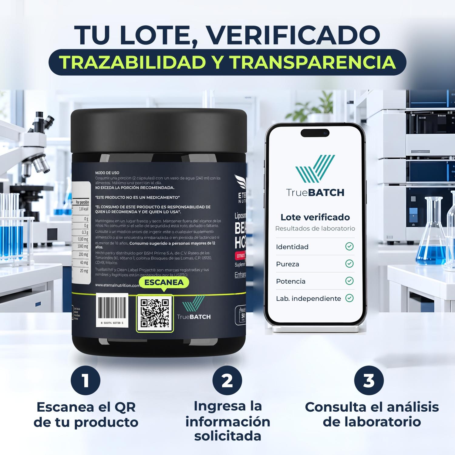 Berberina HCL97 Liposomal con Canela Ceylon y Vinagre de Manzana, 1,260 mg por Porción, 100 Cápsulas — imagen 6