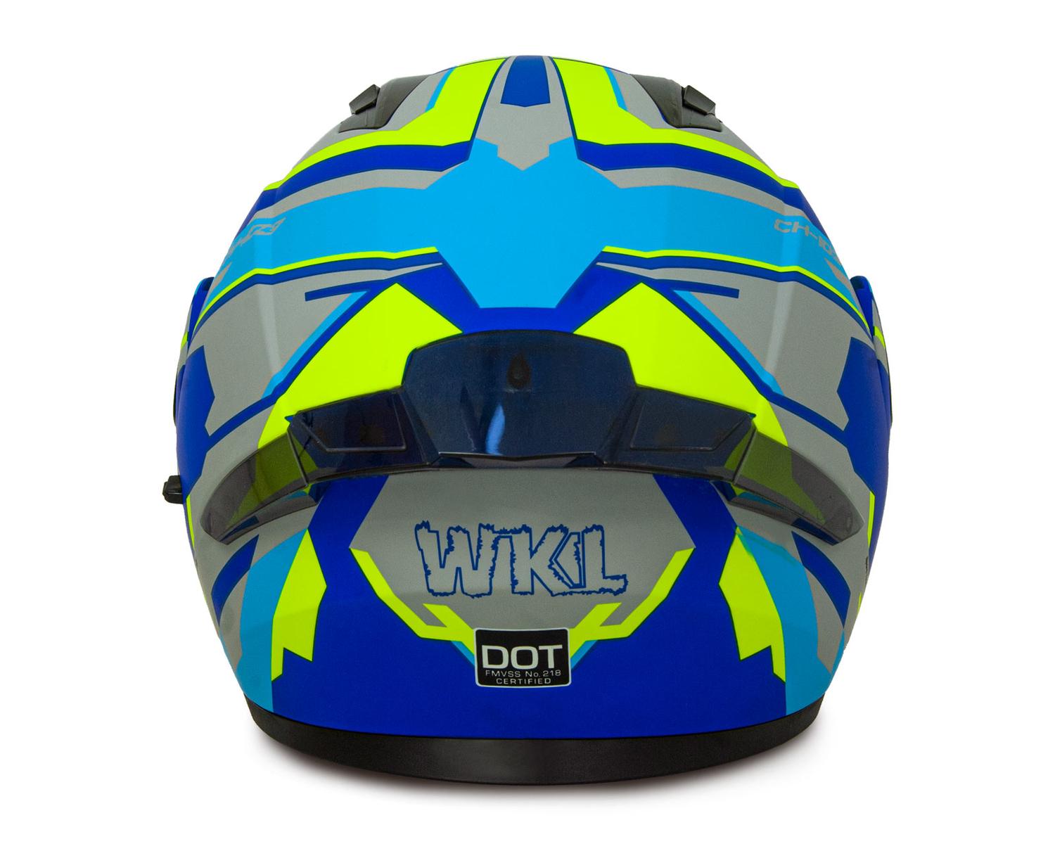 Casco WKL Motocicleta Dot Abatible CH-103 FINISH-AZUL — imagen 6