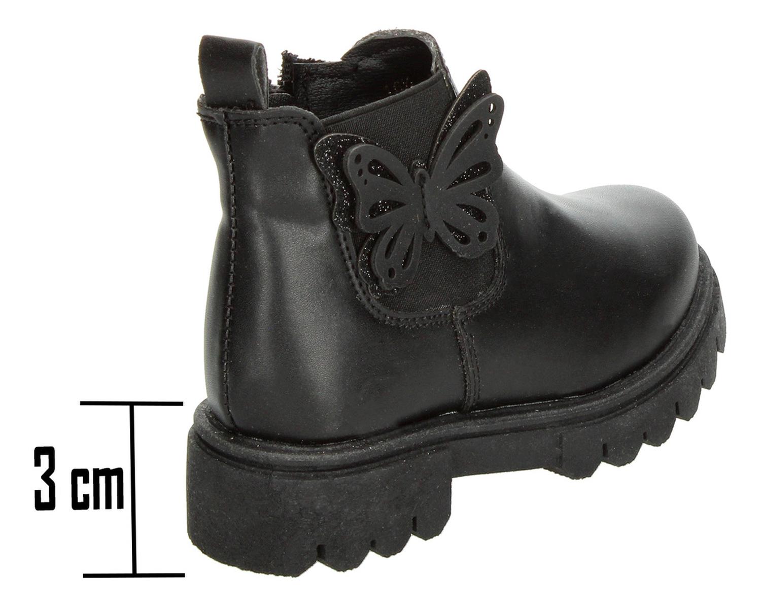 Botín Niña Jakuna Negro Casual Infantil T15-18 — imagen 4
