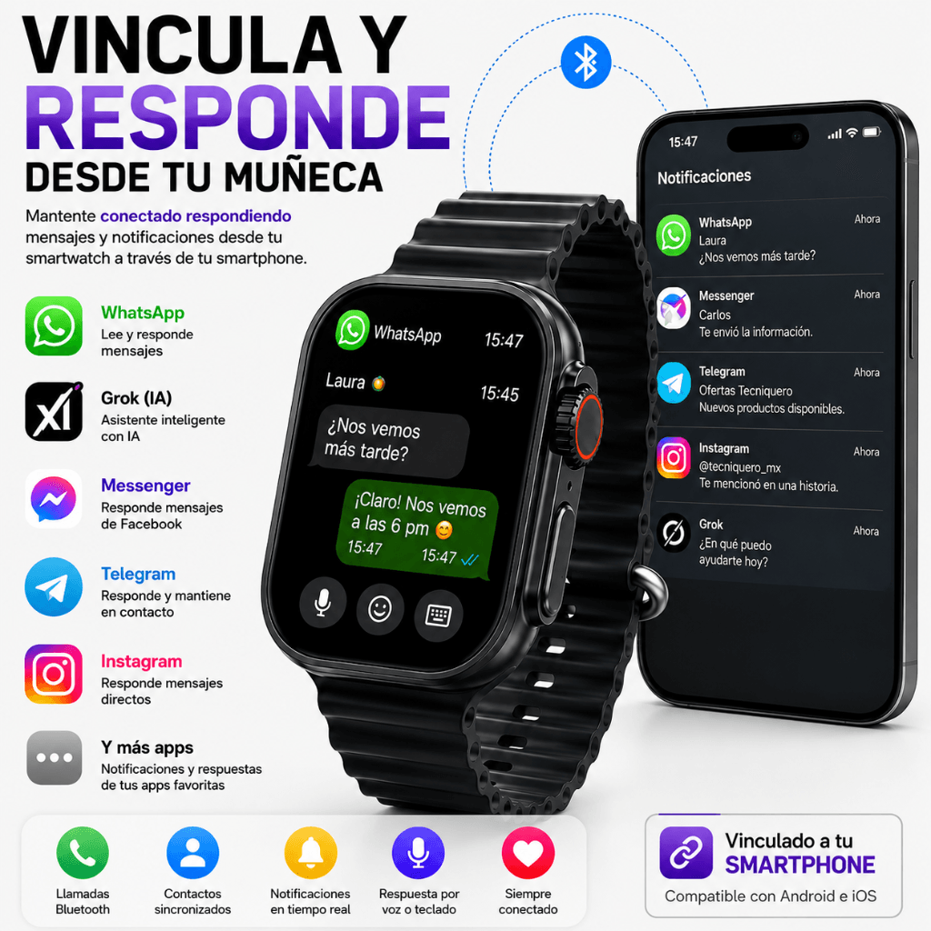 AUDIFONOS G-TIDE EG22 (NEGRO) + SMARTWATCH MICROWEAR U5 — image 4