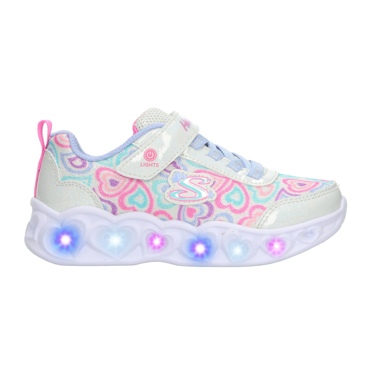 Tenis Niña Skechers Heart Lights Blanco Casual Led Infantil T17-22 — imagen 2