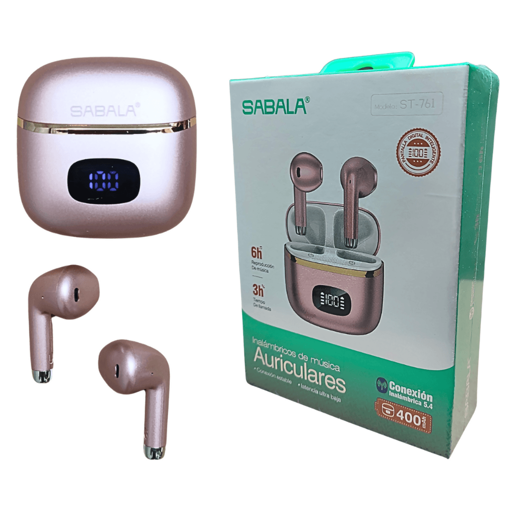 Sabala ST-761 Auriculares Inalámbricos. Bluetooth 5.4, 6 horas de reproducción de música, 3 horas de llamadas. — imagen 2