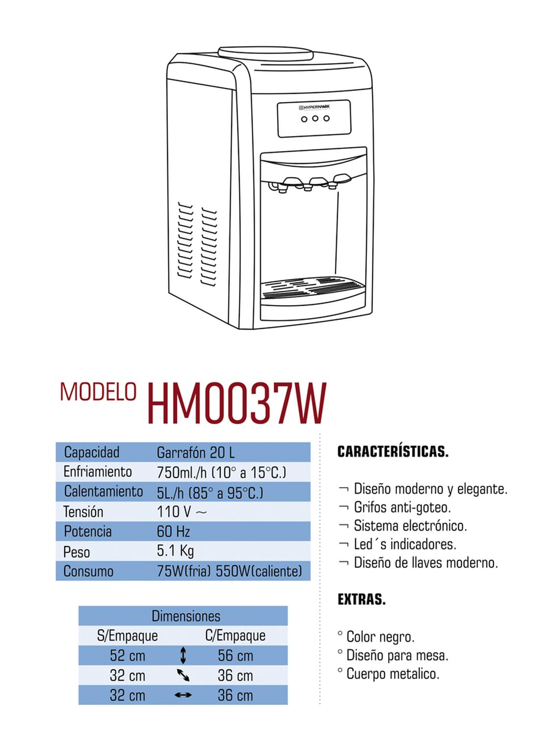 Dispensador Agua Hypermark Purewater Lite Hm0037w 3 Llaves — imagen 5