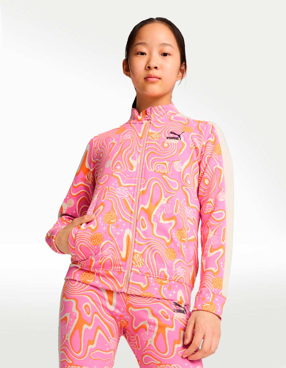 Chamarra Puma Lava Land Track TR Rosa - Niña — imagen 2