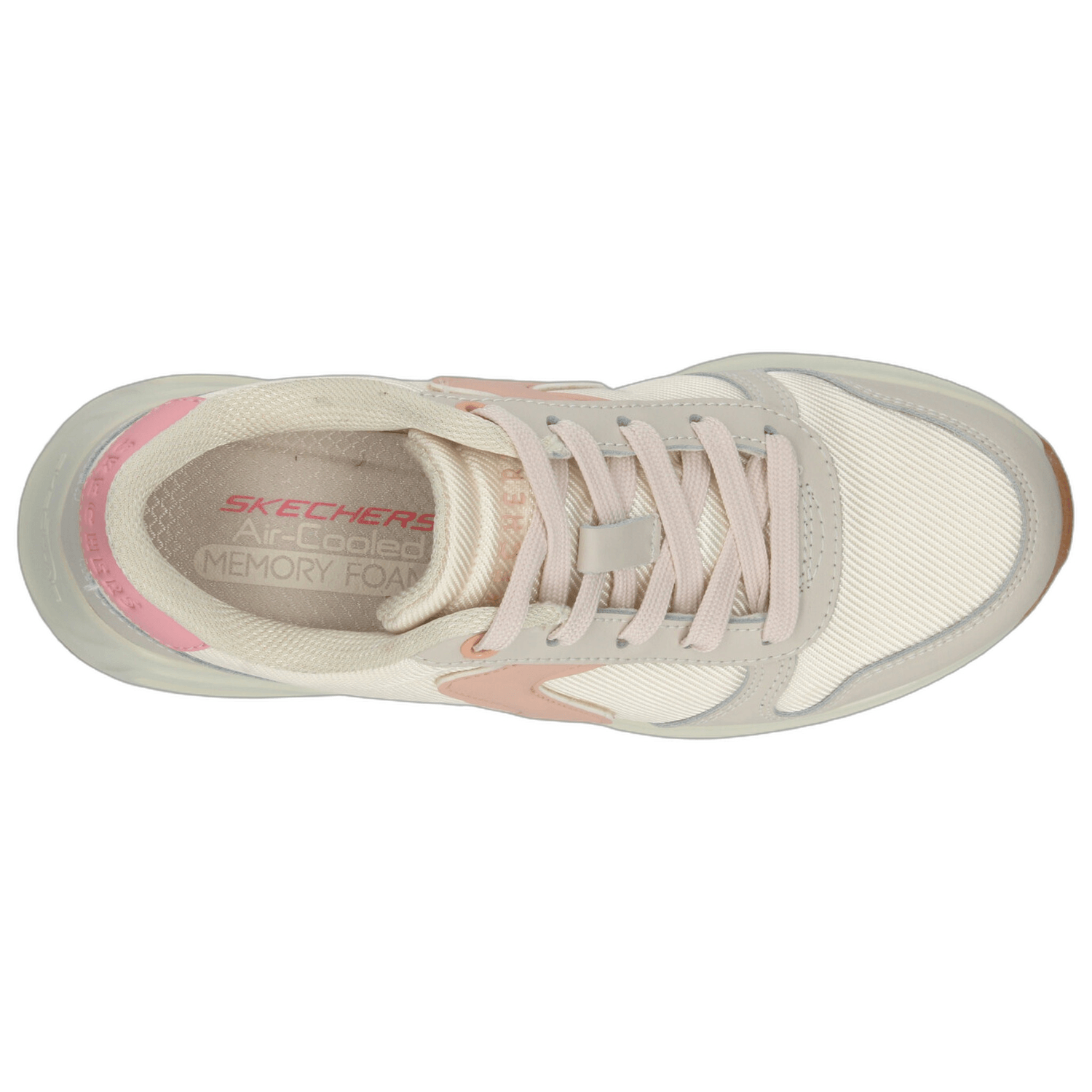 Tenis Dama Skechers Beige Casual Moderno Comodo Mujer — imagen 9