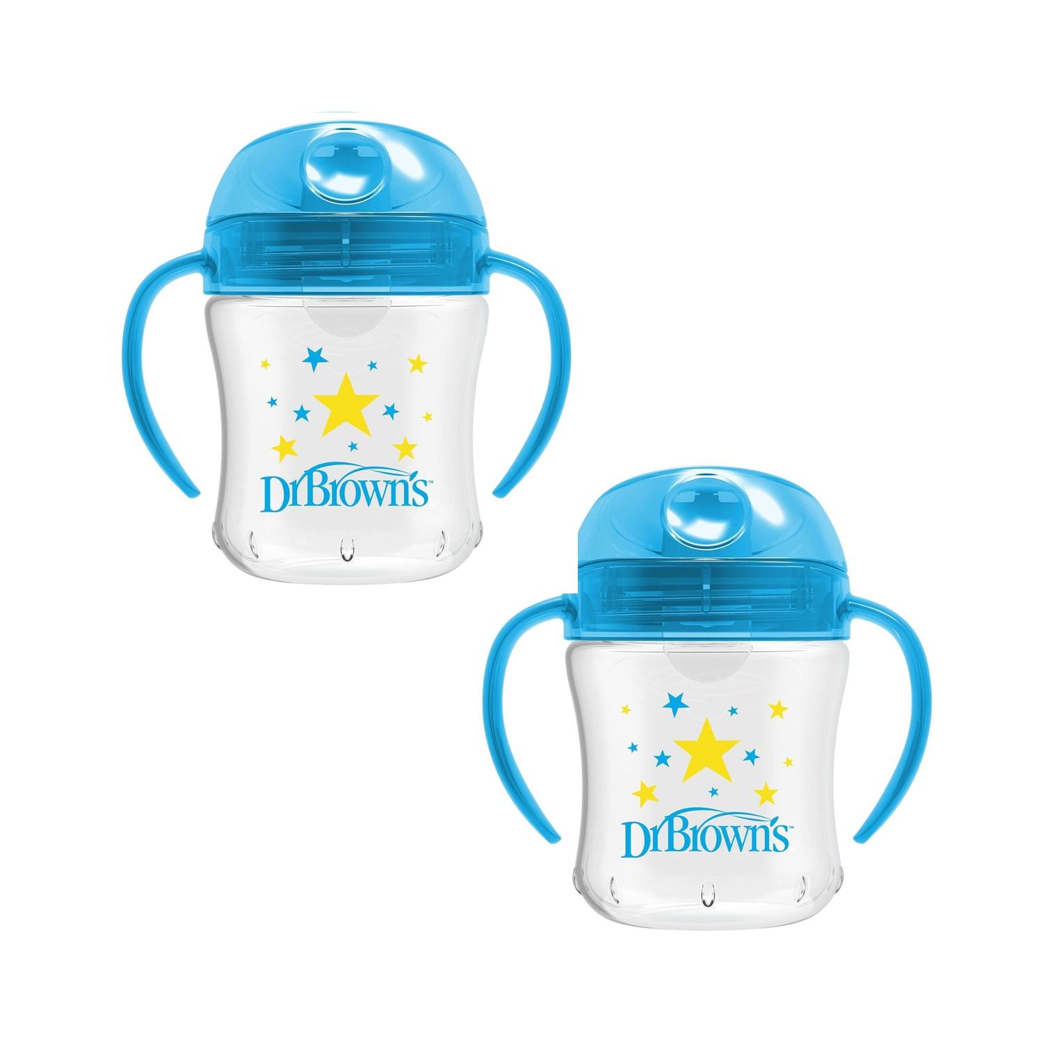 Pack 2 termos entrenadores 6oz boquilla suave Azul Dr Browns — imagen 1