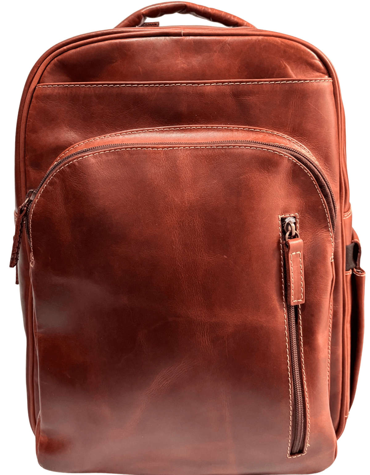 Mochila Grande De Piel Legitima Genuina Espaciosa Bp011 — imagen 12