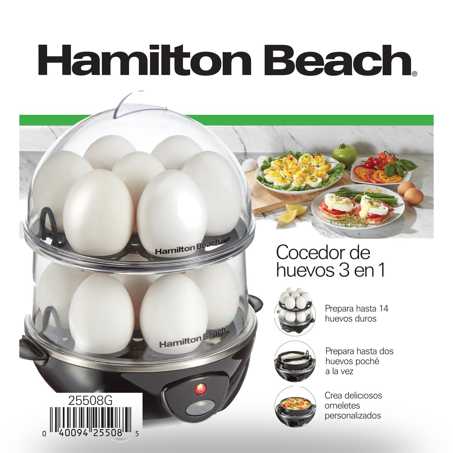 Cocedor de Huevos Eléctrico Hamilton Beach 25508G 3 en 1 — imagen 6