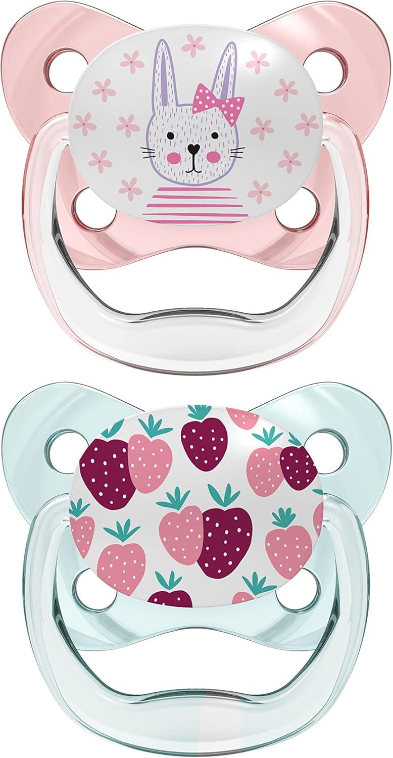 2 Chupones Para Bebé Dr Browns Prevent Etapa 1 0-6 M Color Rosa Período De Edad 0 A 6 Meses — imagen 1