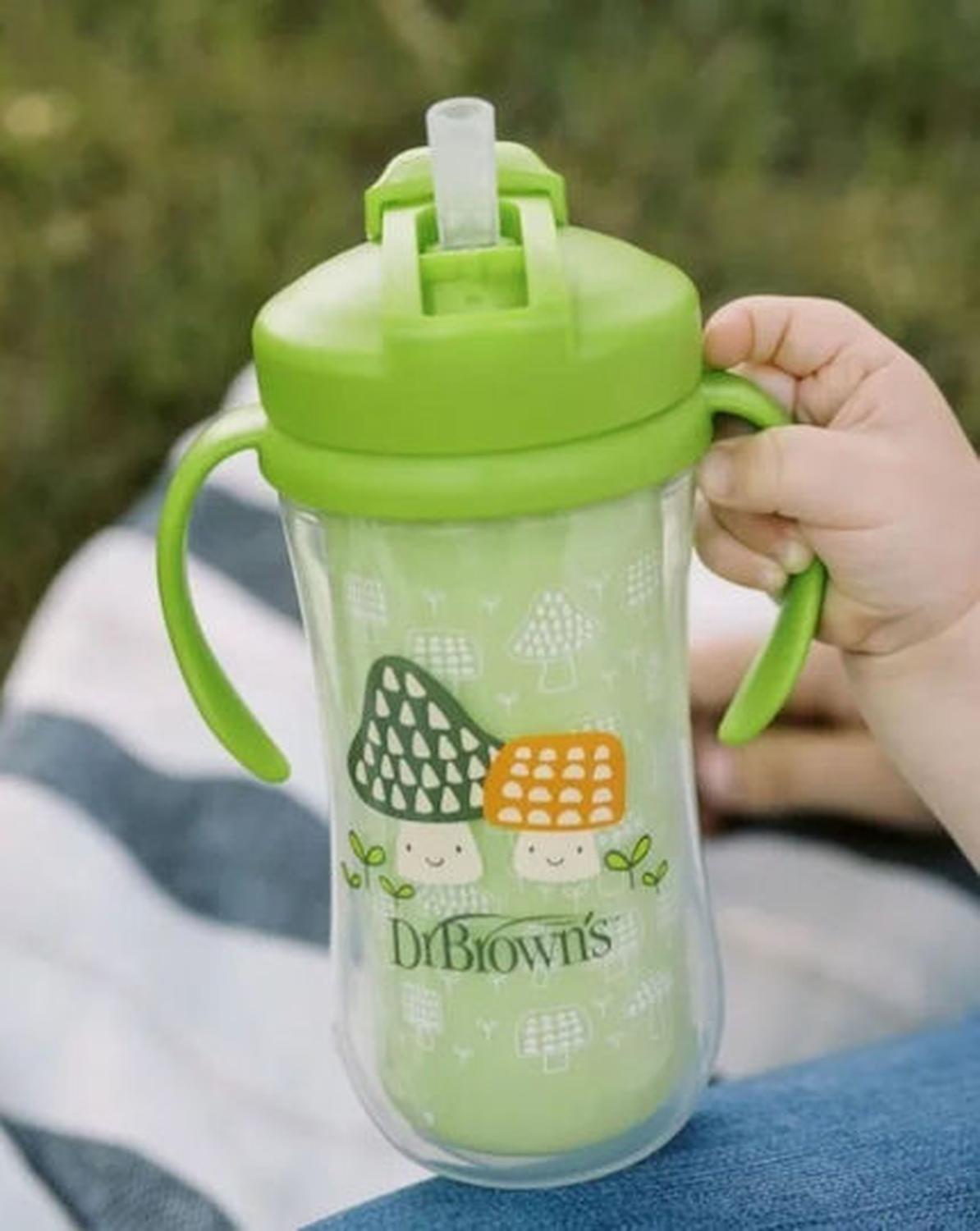 Vaso Entrenador Térmico 10oz con Popote Dr. Brown’s Verde — imagen 5