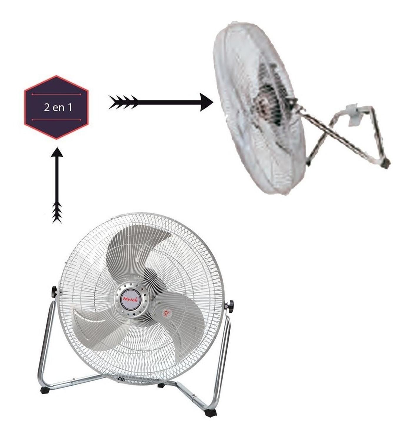 Ventilador Piso Mytek 3348 18 Pulgadas 3 Vel Metalico — imagen 2
