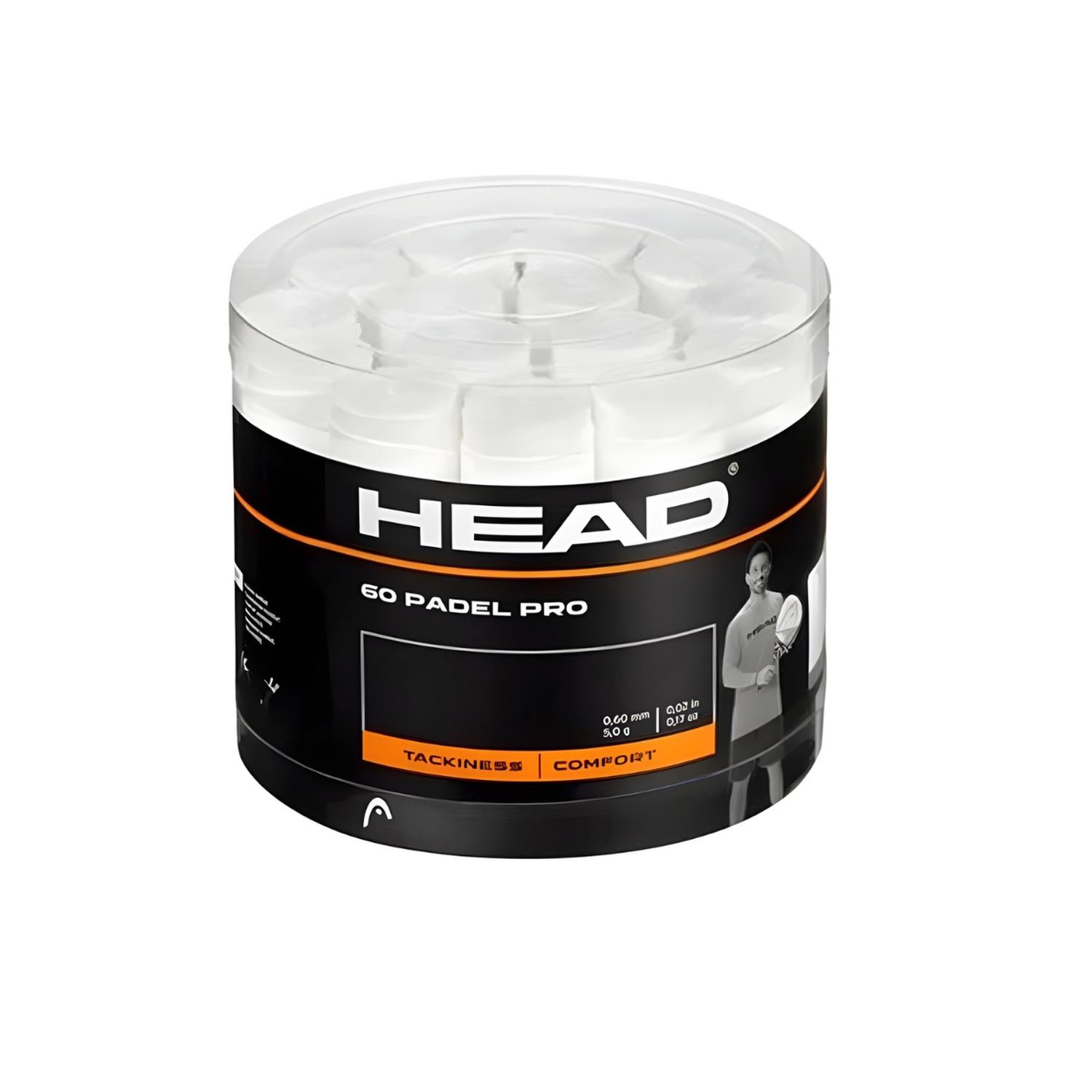 Overgrips De Padel Head Pro Caja 60pcs White Blanco Liso Confort Y Adherencia — imagen 1