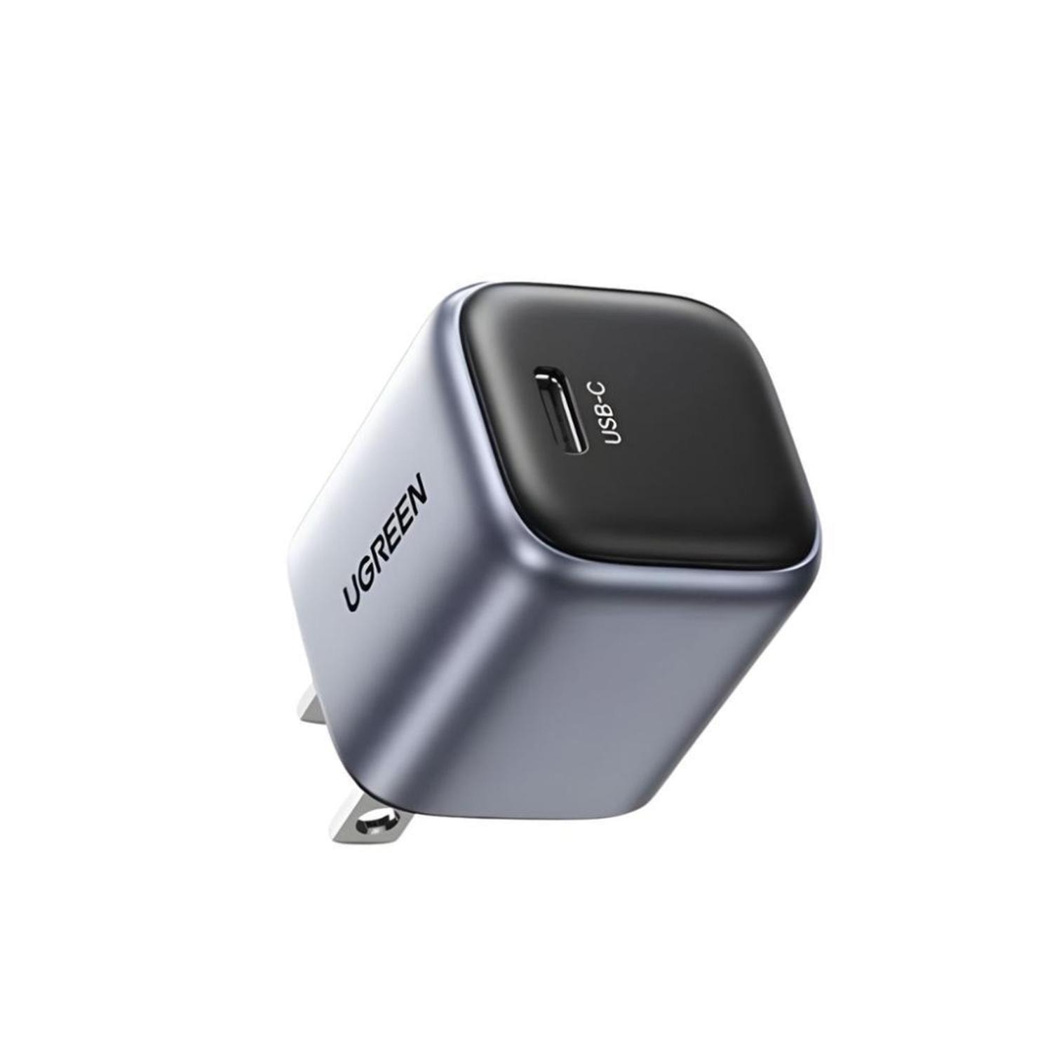 Cargador Ugreen 20w USB C GaN II Negro Carga rápida — imagen 1