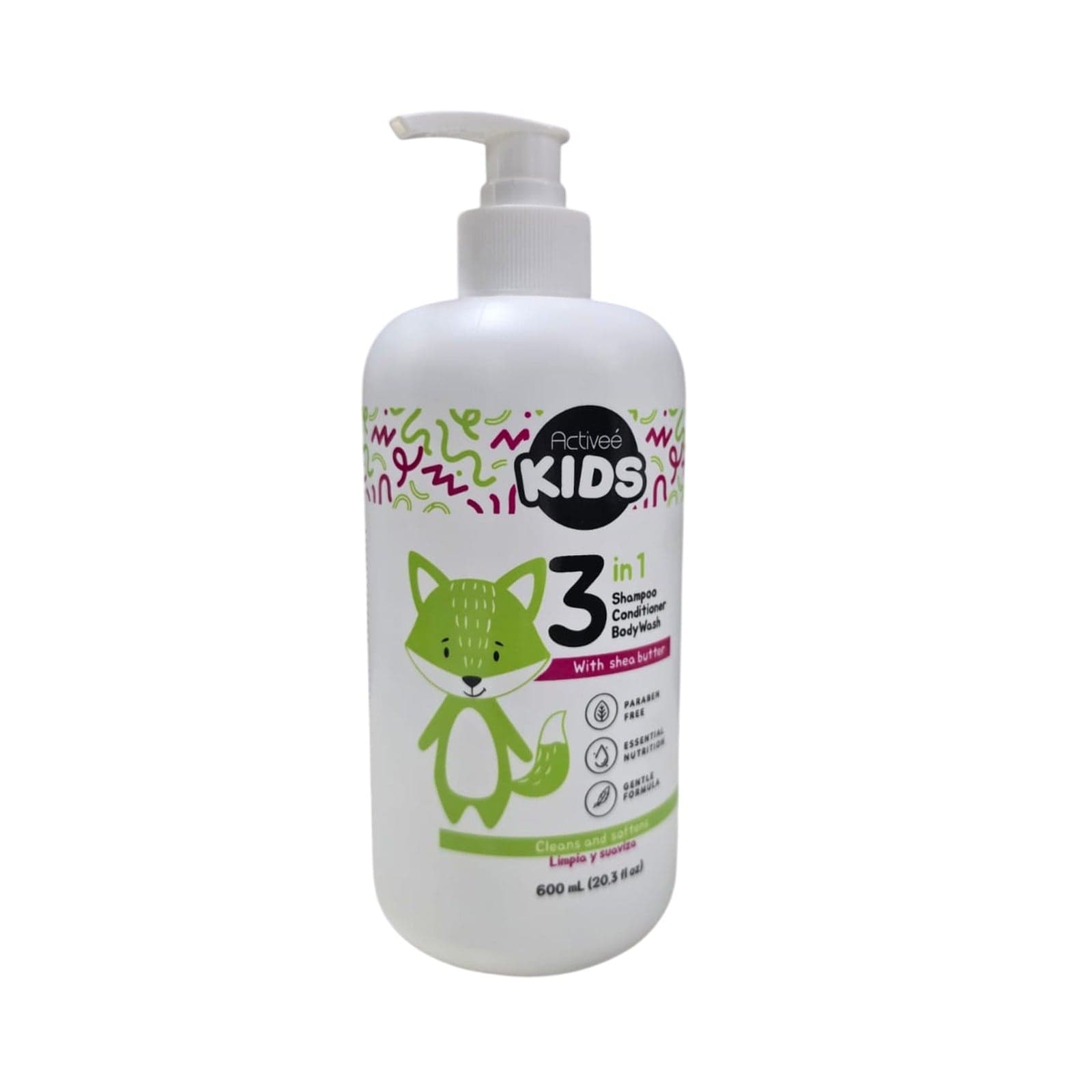 Shampoo Acondicionador Gel de Baño 3 en 1 Activeé Kids Hidratación y Protección Solar para Piel y Cabello — imagen 2