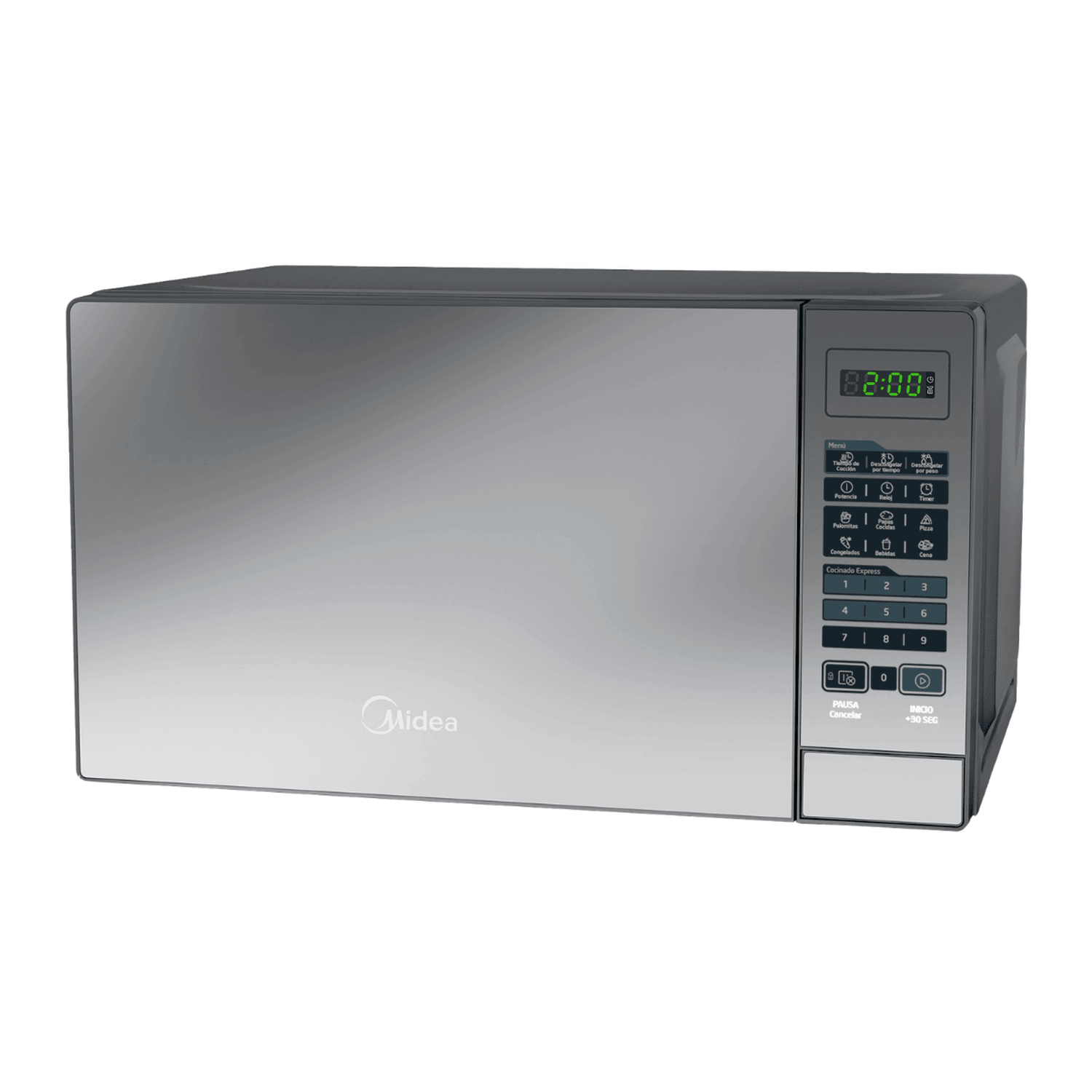 Microondas Midea Gourmet 0.7 Pies 1050W Espejo Gris — imagen 3