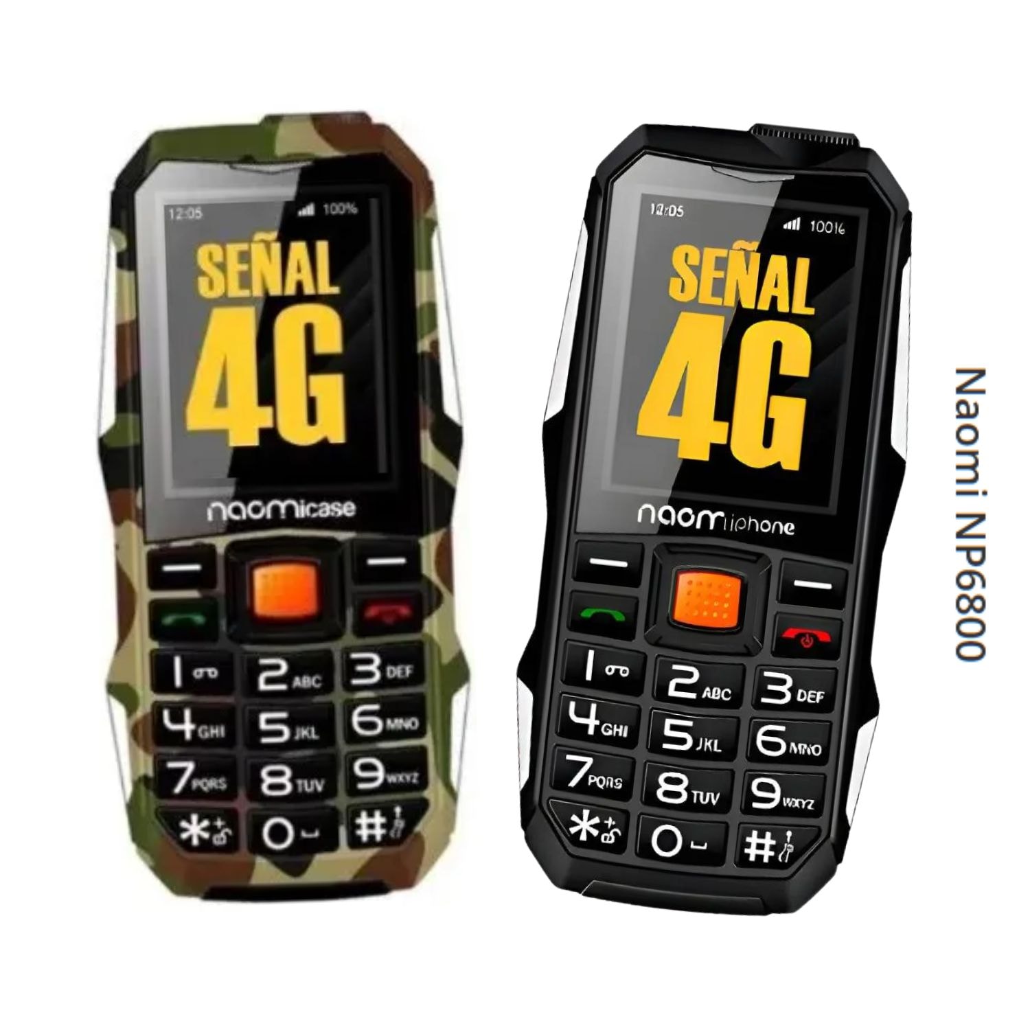 Celular NaomiCase NP6800 4G Uso Rudo — imagen 1