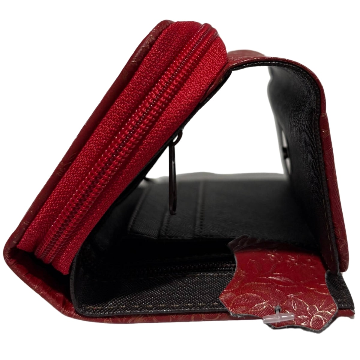 Cartera Dama Piel Legitima Genuina Ternera Grabada Pequeña Mini Cierr — imagen 10