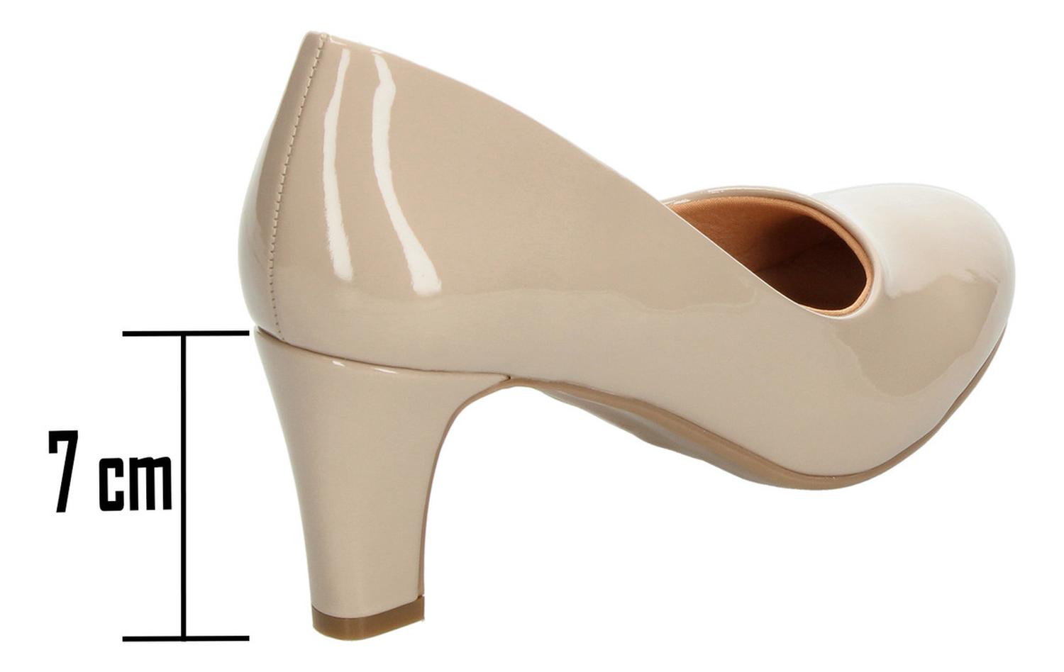 Zapatillas Paulina Dama Casual Tacón 7 Cm Beige Mujer — imagen 3