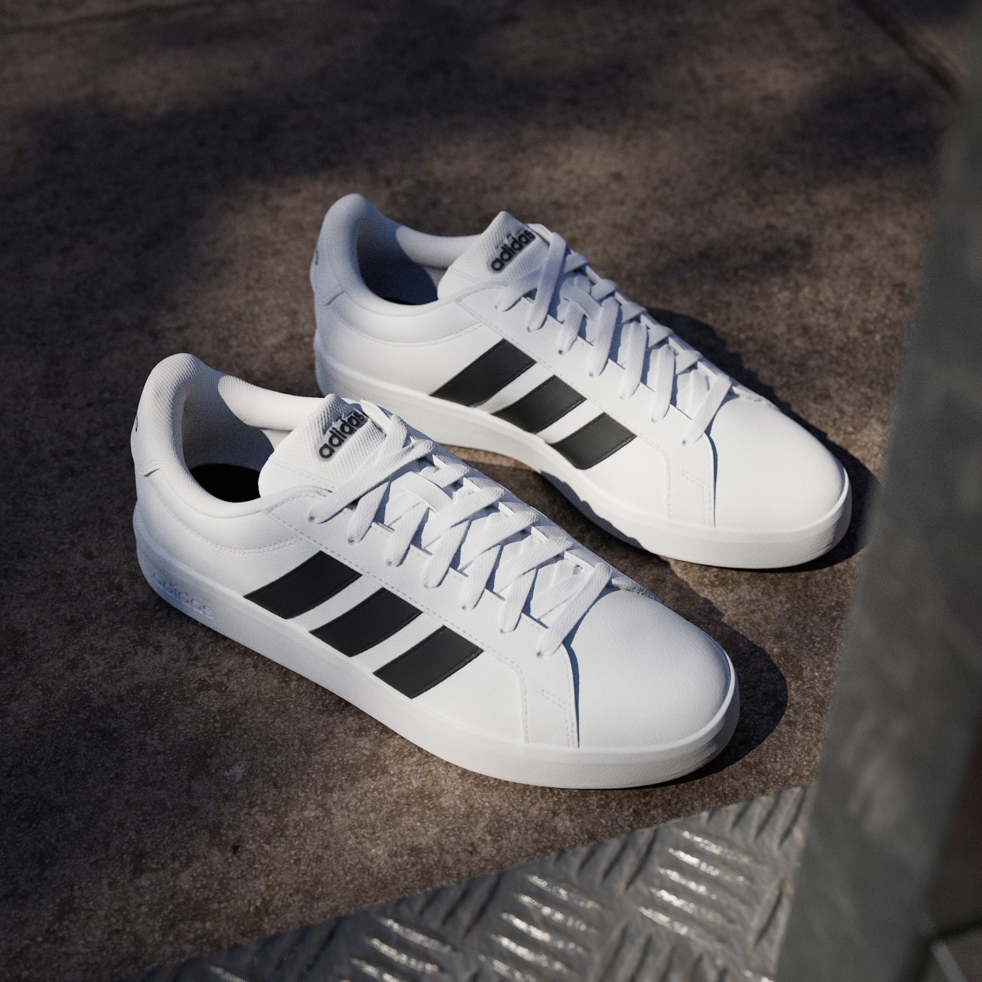 Tenis Adidas Grand Court Base 3.0 Blanco - Hombre — imagen 4