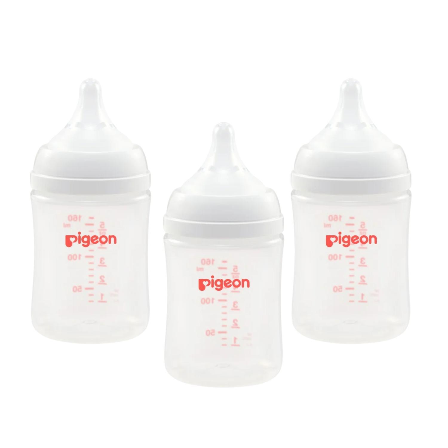 Pack 3 Biberones Pigeon Softouch 160ML y Extractor de Leche — imagen 2