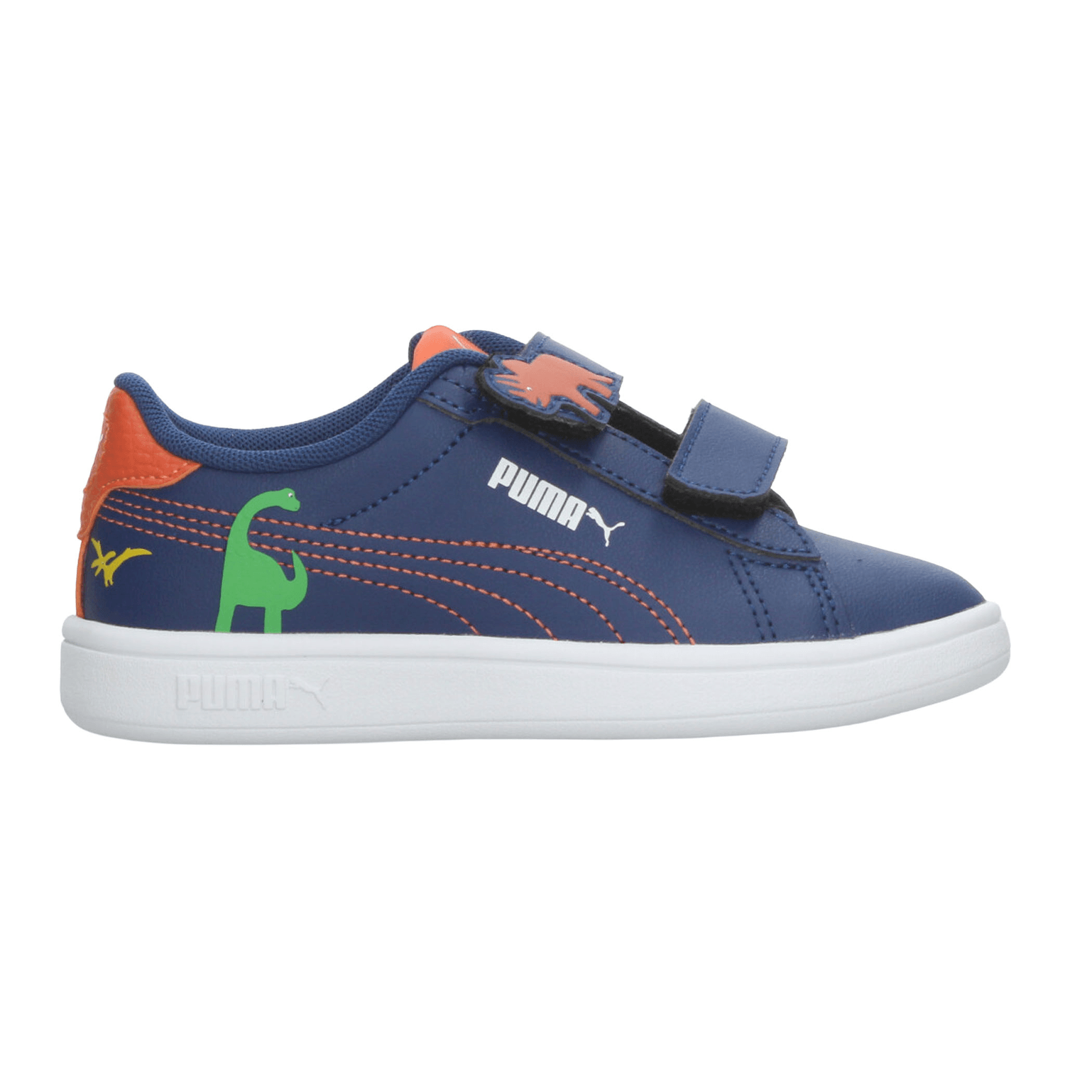 Tenis Puma Smash 3.0 Niño Azul Dinosaurios Infantil T16-22 — imagen 2