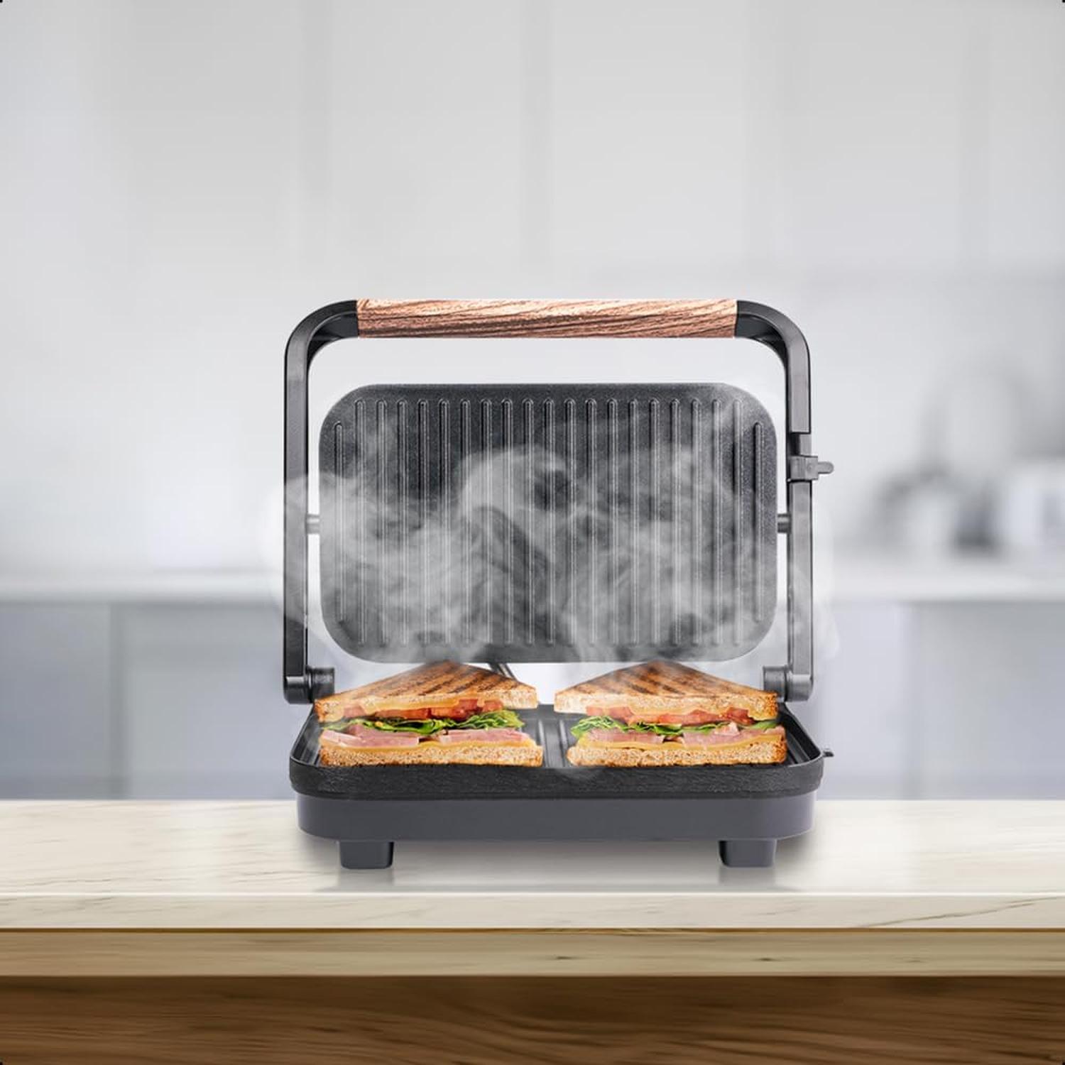 Parrilla Tostador Daewoo Eléctrica Diseño con Madera — imagen 7