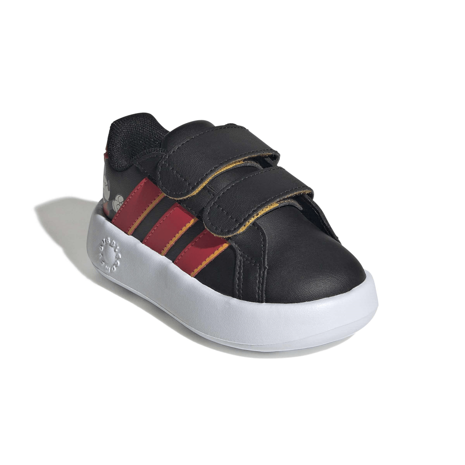 Tenis Adidas Grand Court Niño Mickey Mouse Bebé Negro Infantil T11-16 — imagen 2