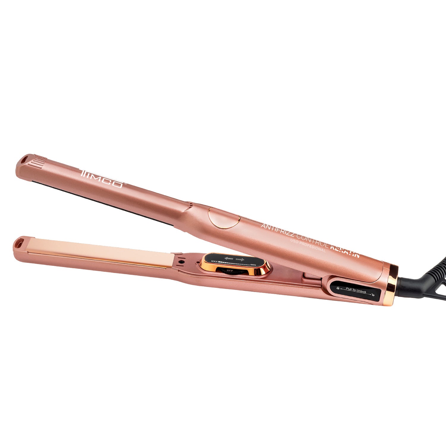 Plancha Alaciadora de Cabello Corto Placas Titanio 15 mm Antifrizz Control Keratin Timco P1098 — imagen 2