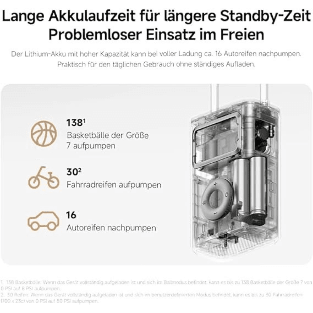 Compresor de Aire Xiaomi Mi Portable Electric Air Compressor 2 PRO - Negro — imagen 5