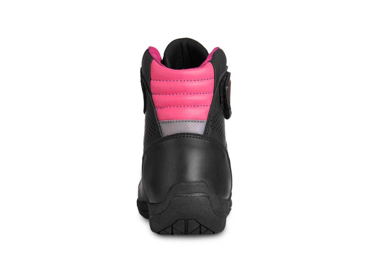 Bota mujer motociclista biker botin dama WKL 80017 N Rosa — imagen 6
