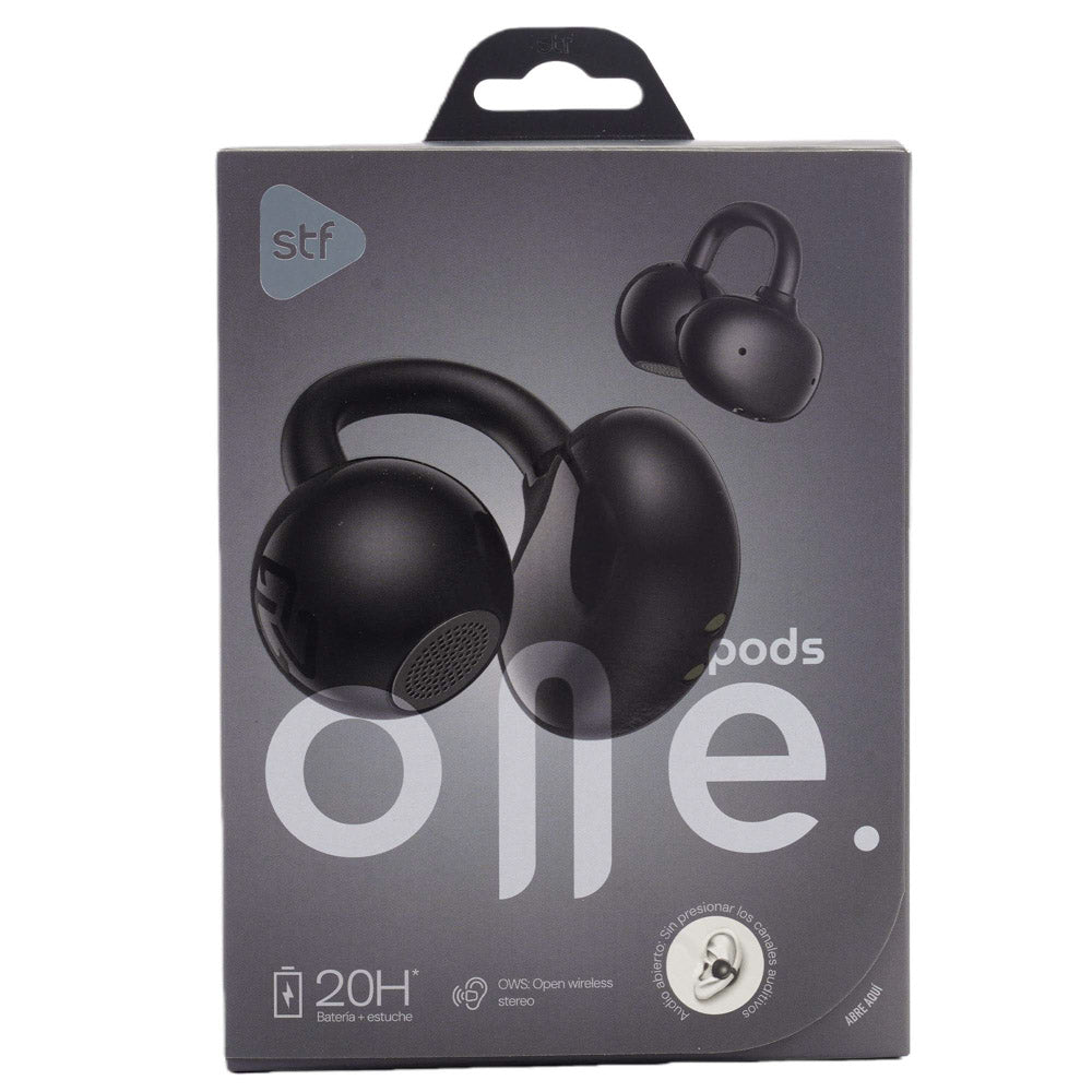 Audífonos Open Ear STF One: OWS, 20h batería, micrófono, Negro — imagen 12